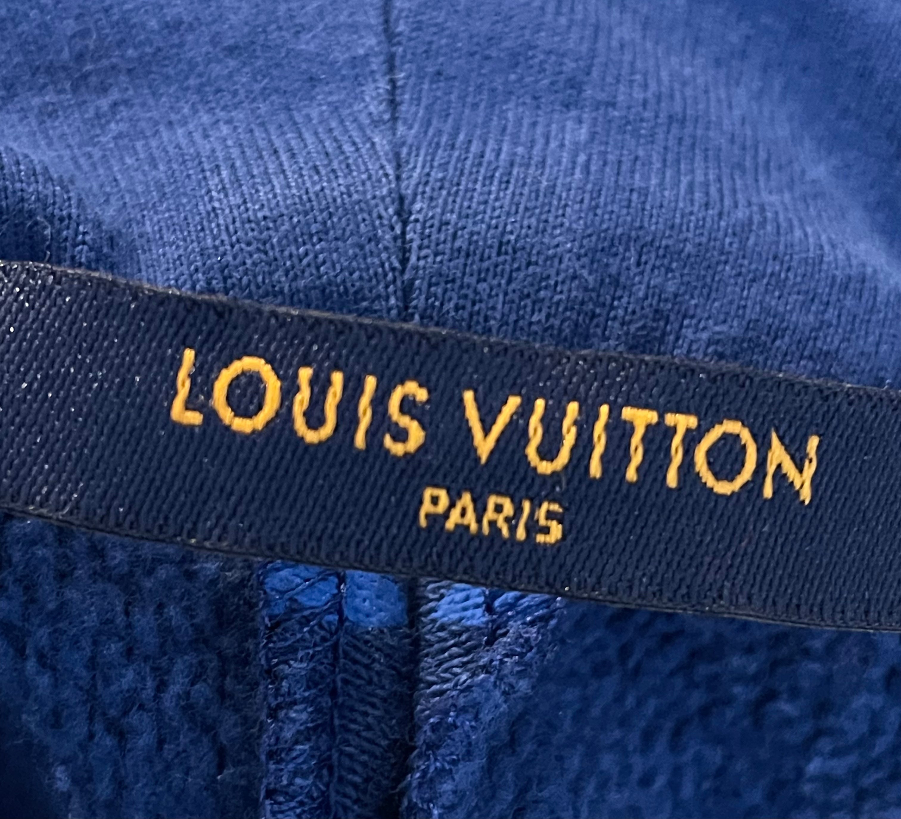 LV Blue Circle Cut Hoodie
