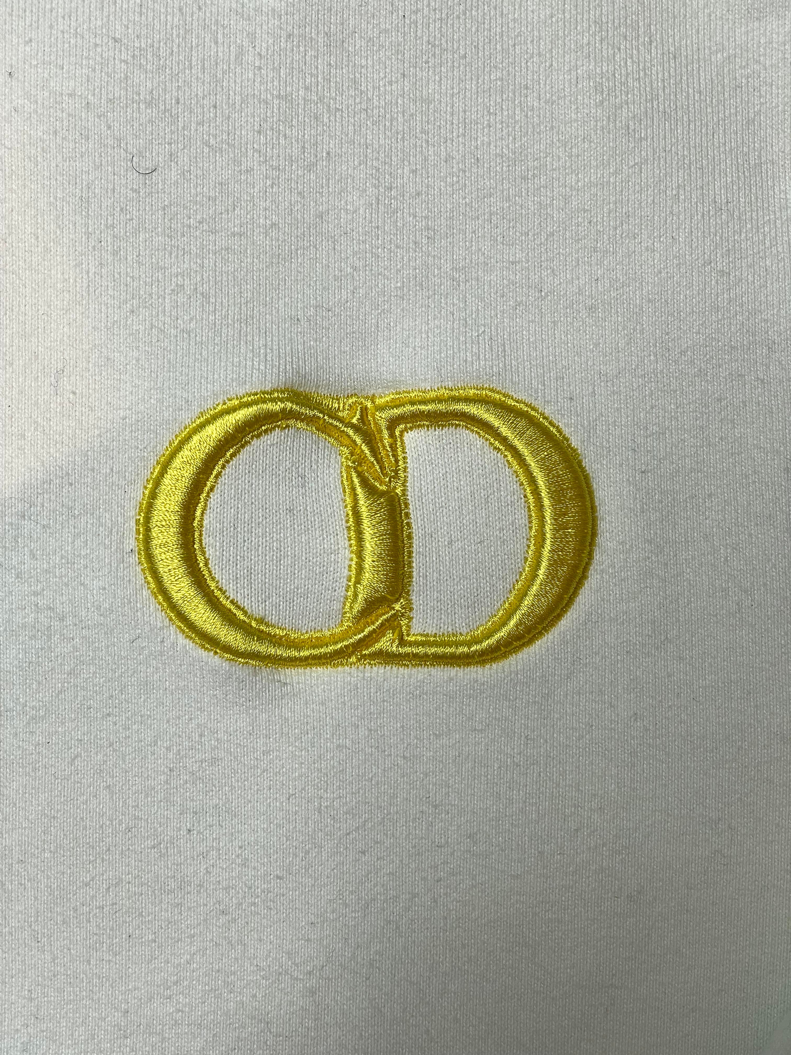 Dior CD Logo Hoodie White Yellow