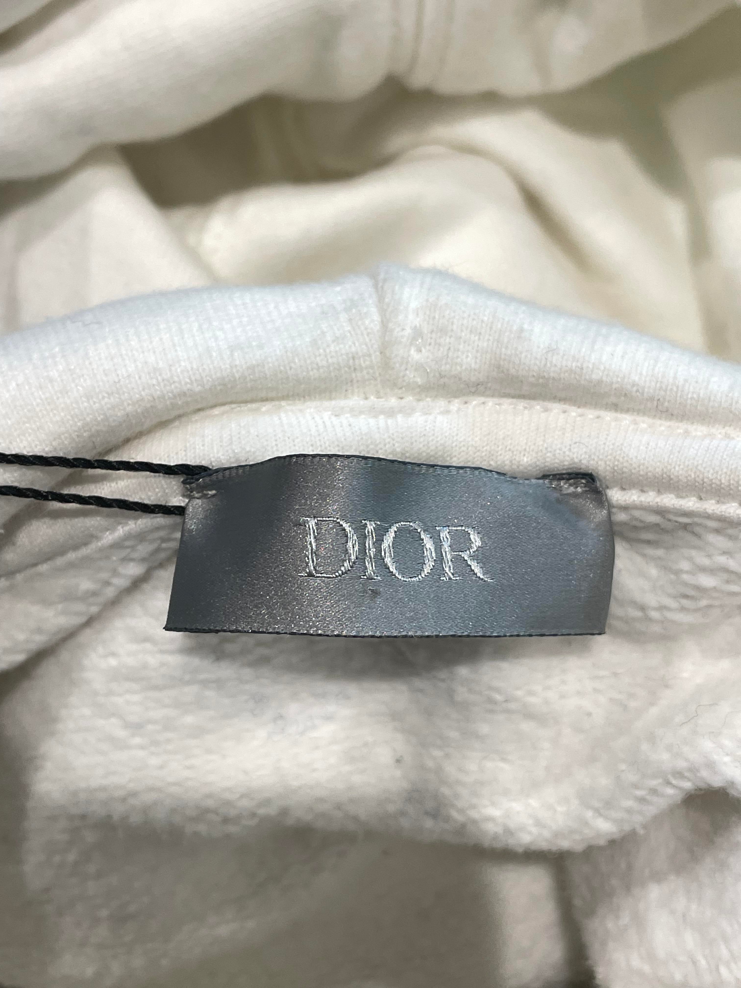 Dior CD Logo Hoodie White Yellow