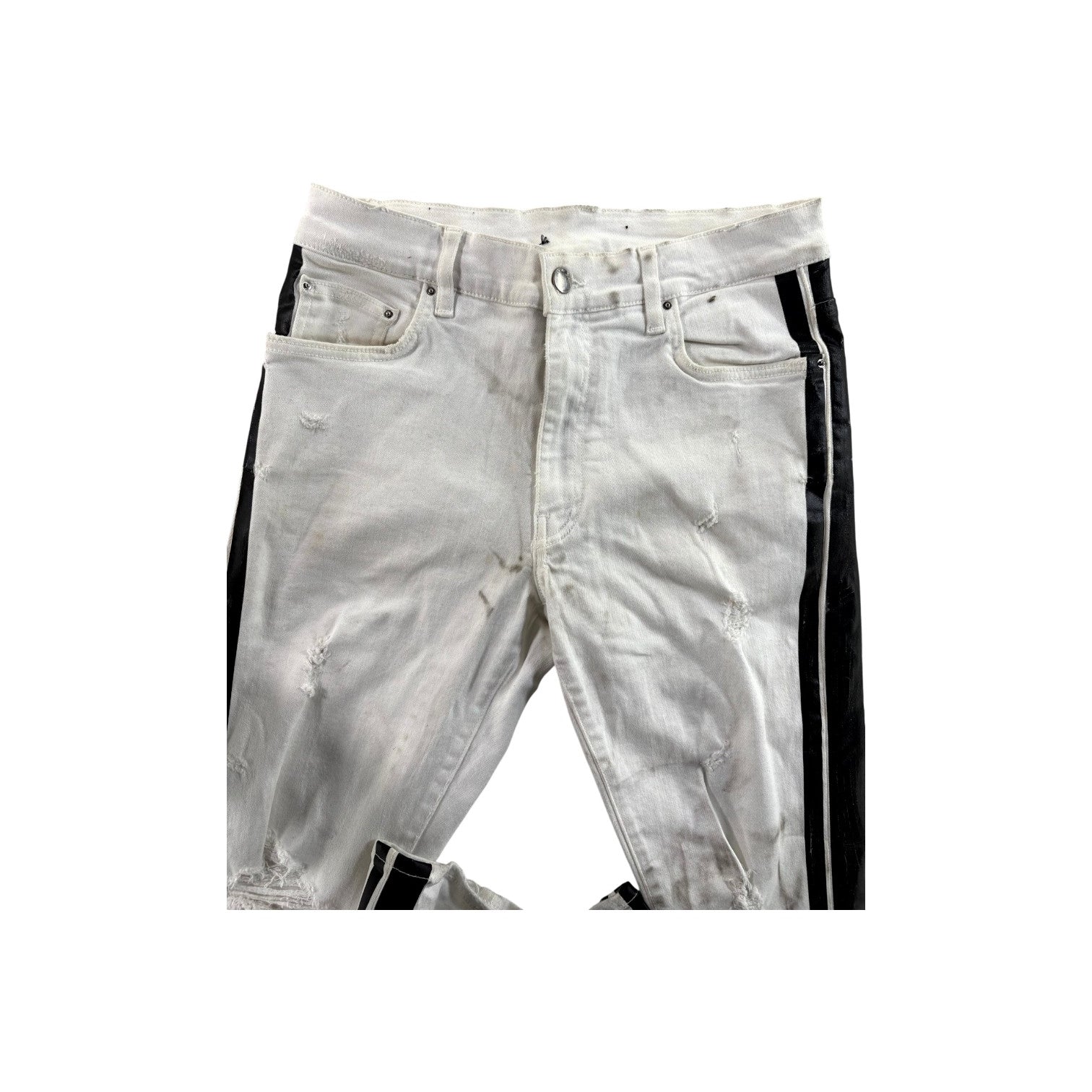 Amiri Stripe White & Black Jeans