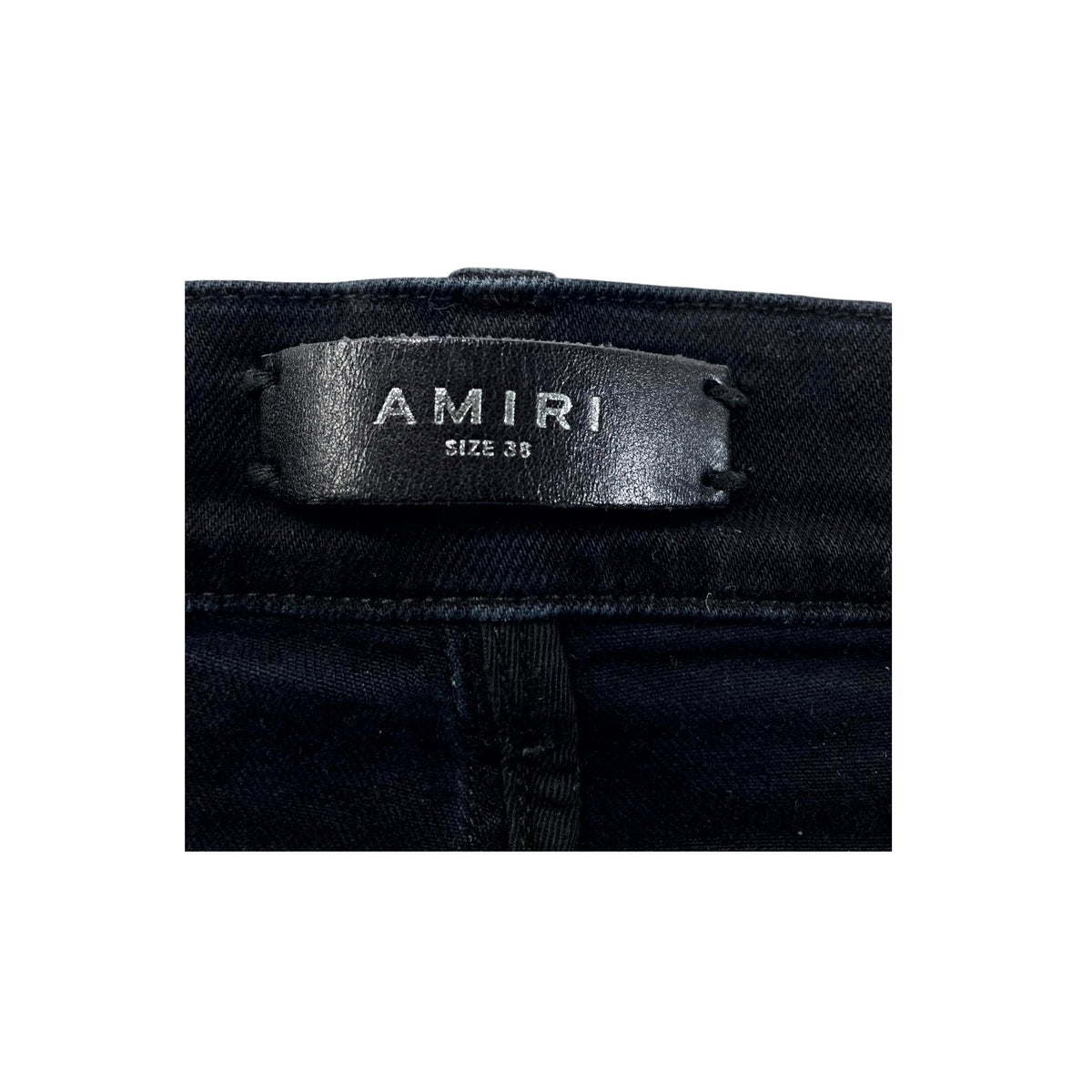 Amiri Paint Splatter Art Patchwork Black Wash Jeans