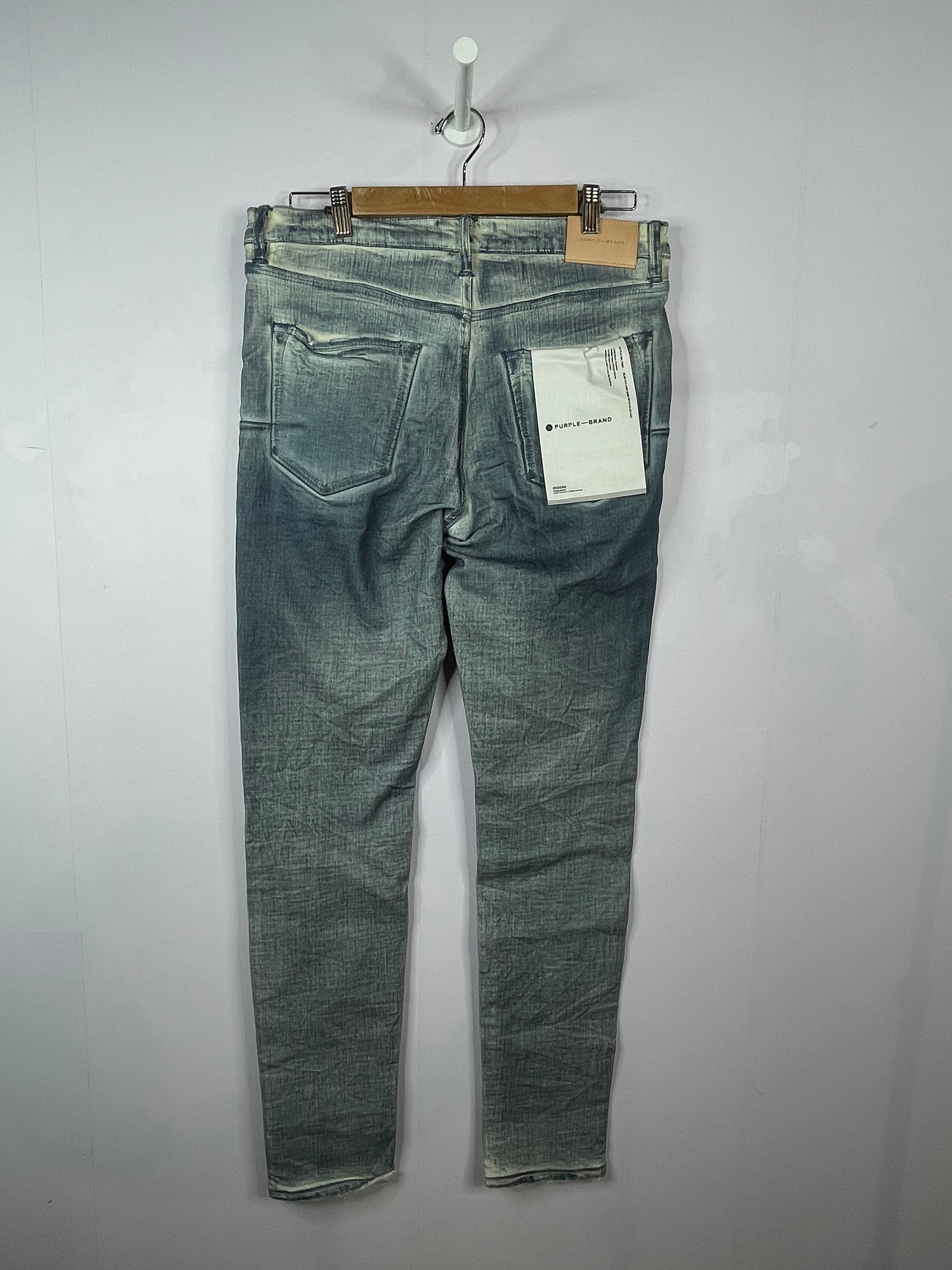 Purple Brand Light Wash Wrinkle Blue Jeans