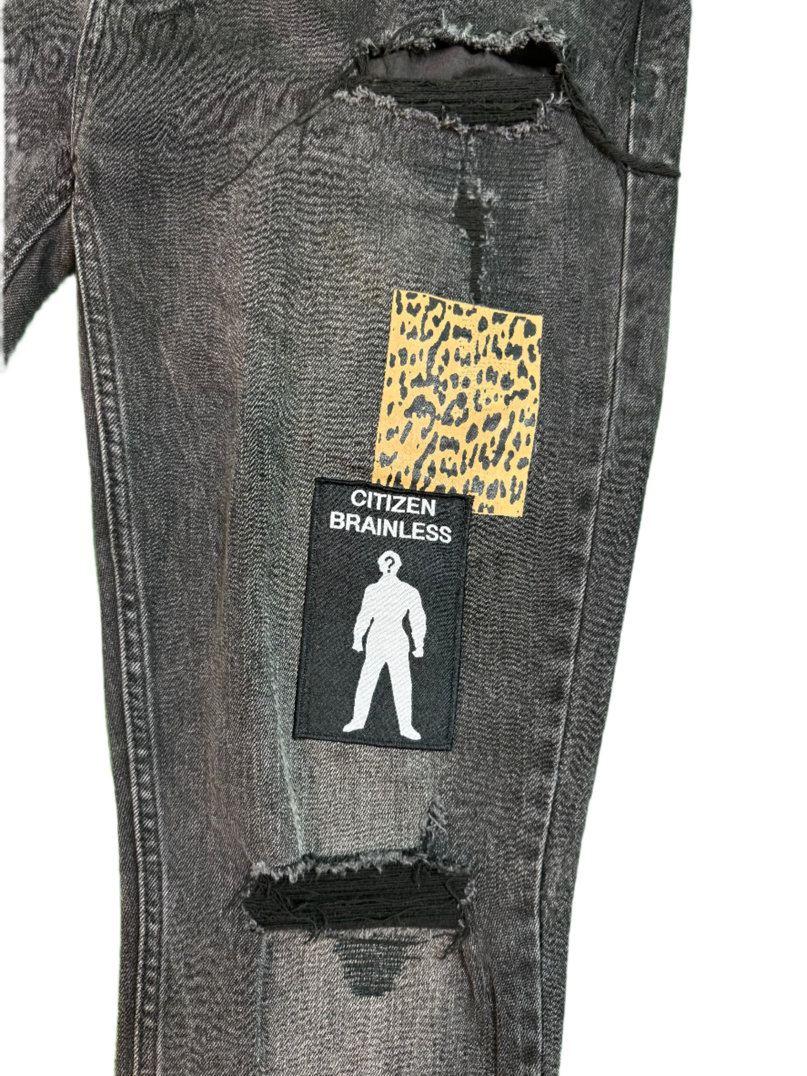 Ksubi Light Wash Multi Patch Black Jeans