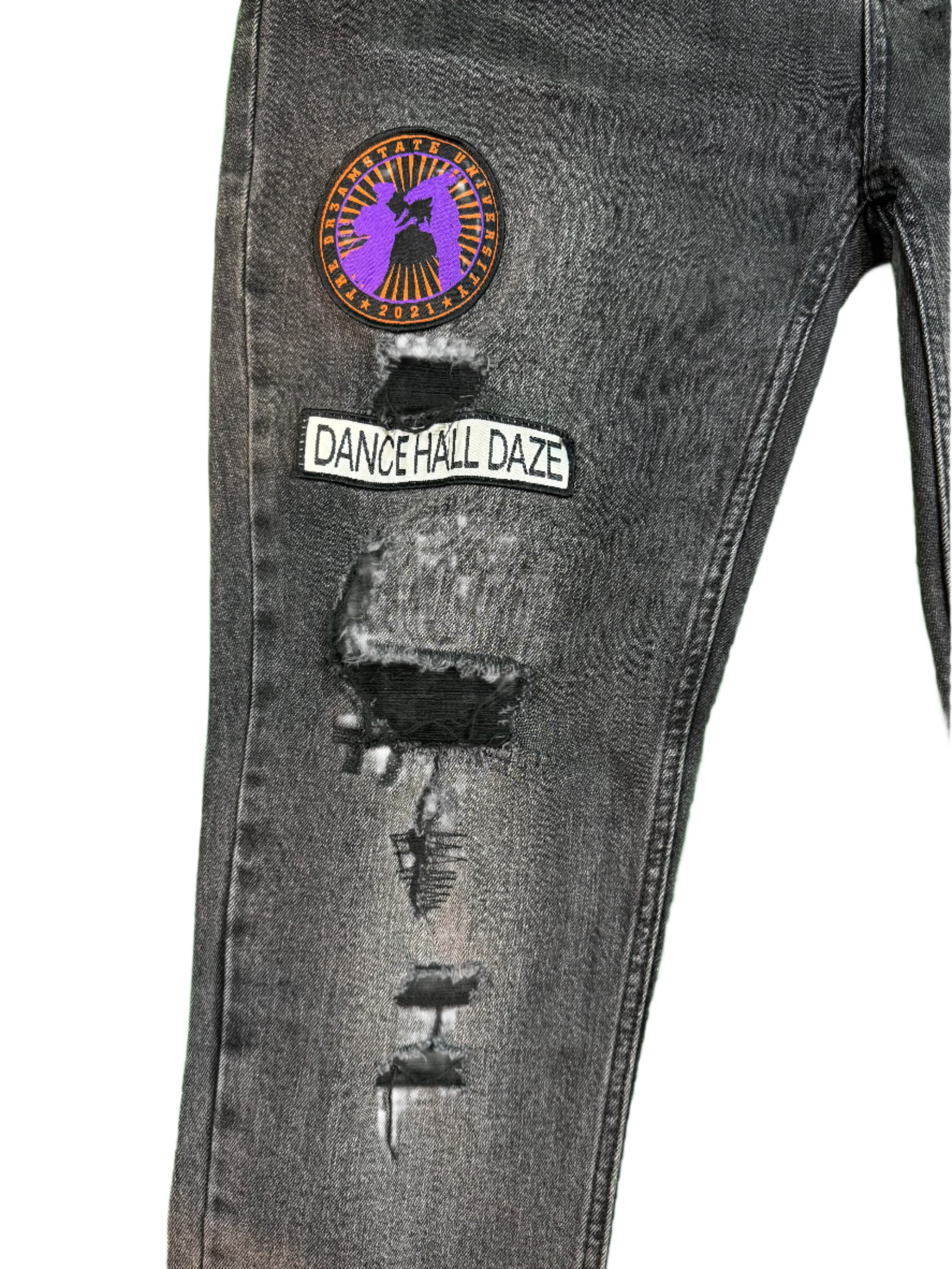 Ksubi Light Wash Multi Patch Black Jeans