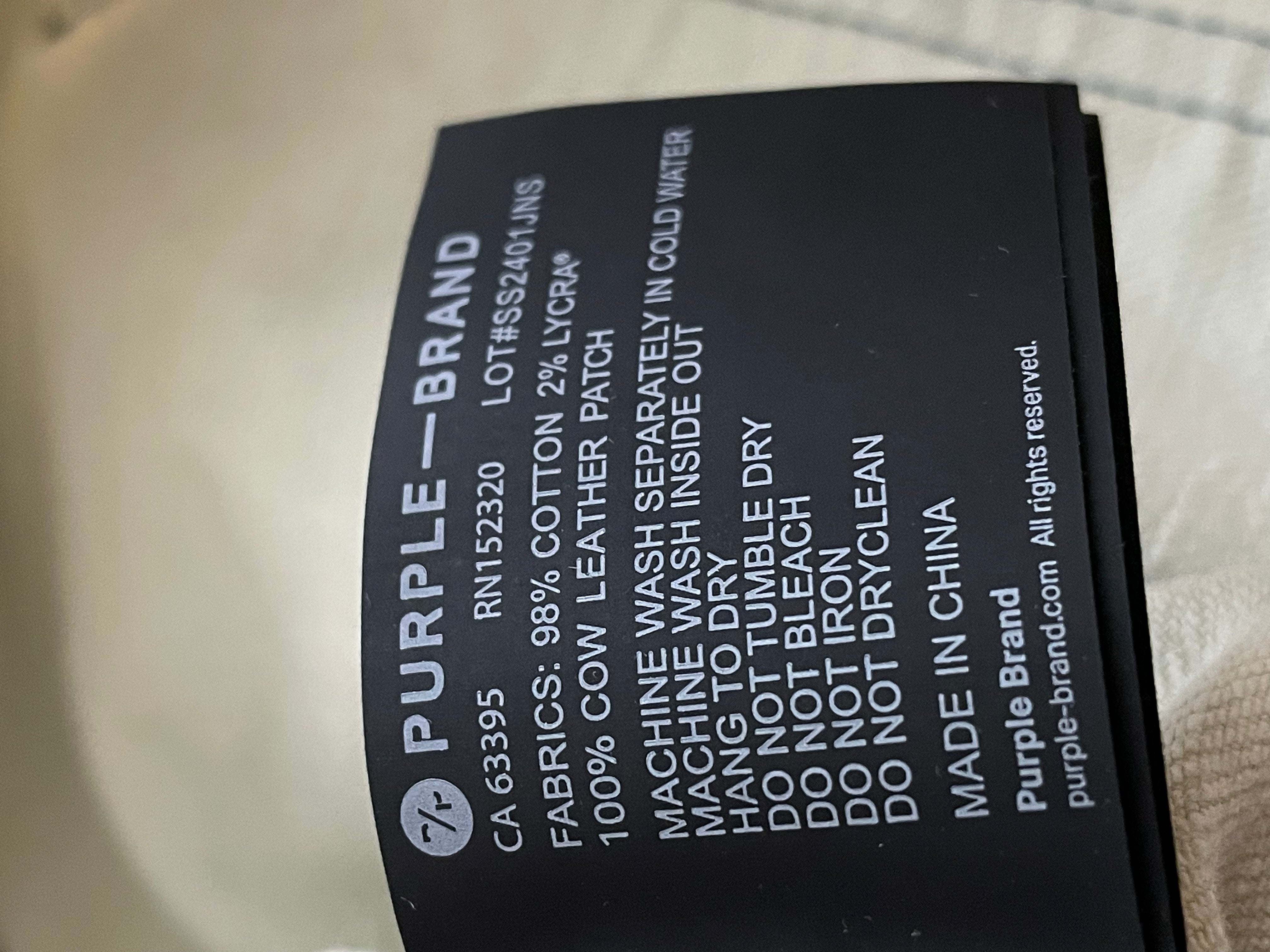 Purple Brand Light Wash Wrinkle Blue Jeans