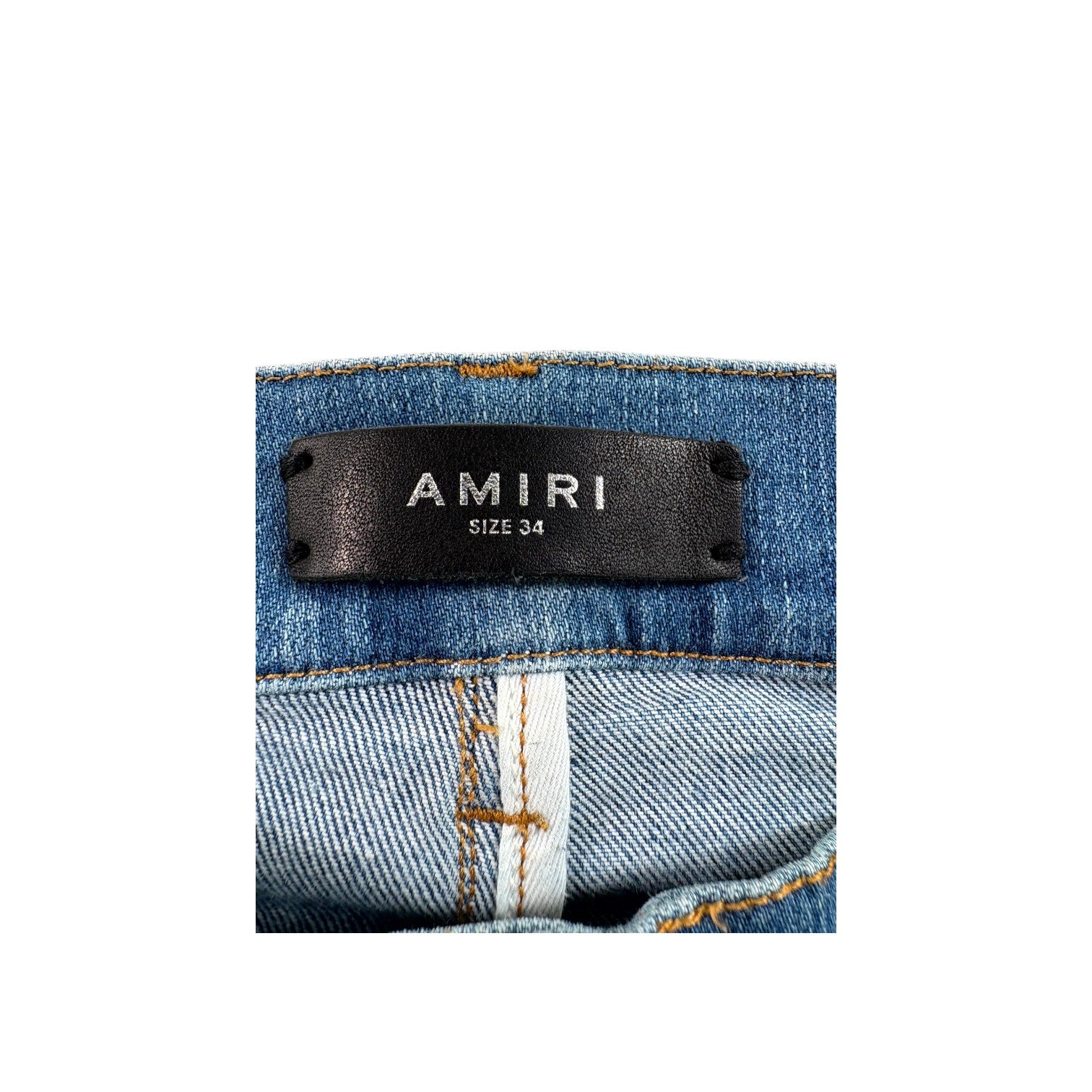 Amiri "MX1" Aloha Patch Light Wash Jeans