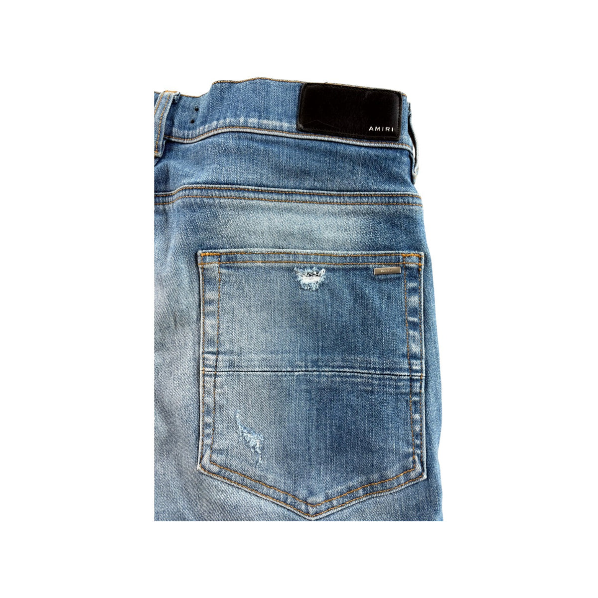 Amiri "MX1" Aloha Patch Light Wash Jeans