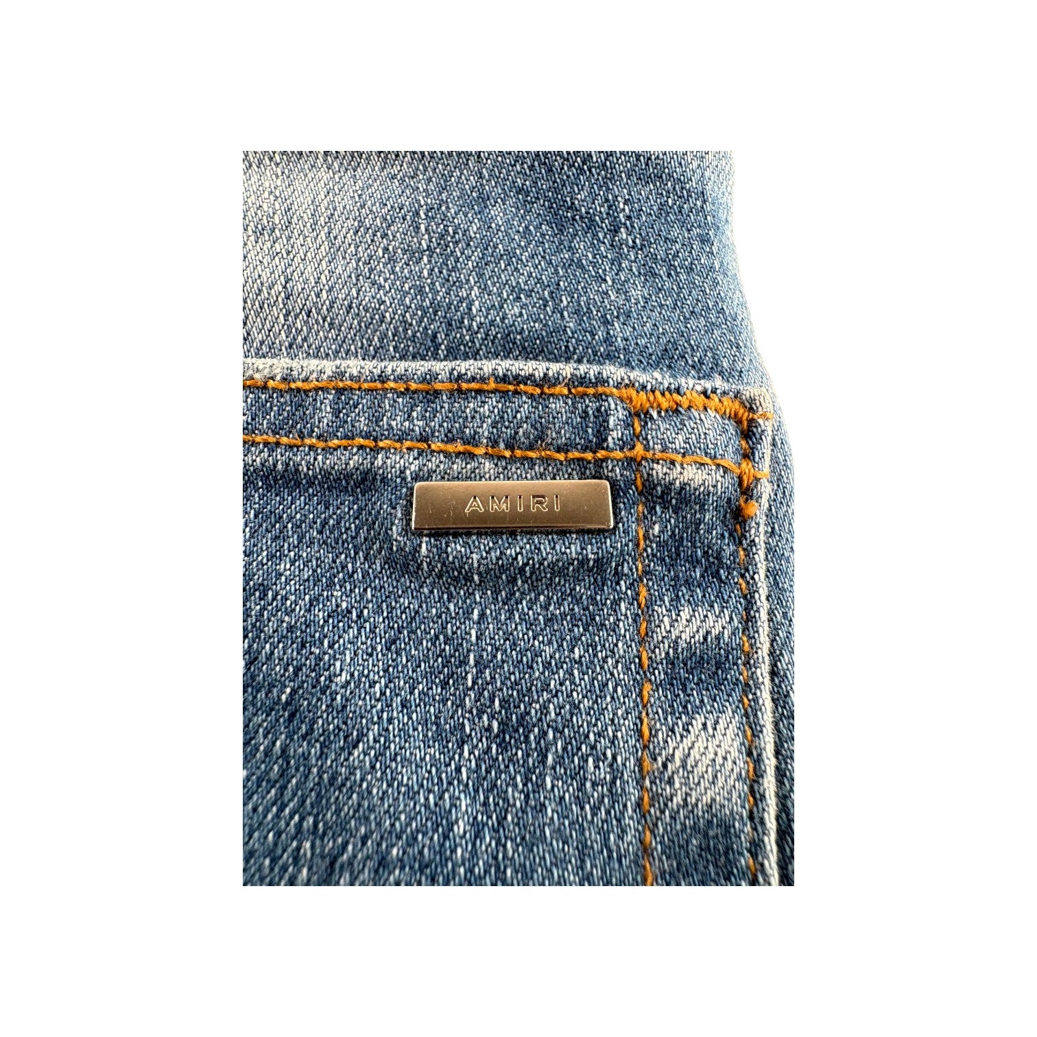 Amiri "MX1" Aloha Patch Light Wash Jeans