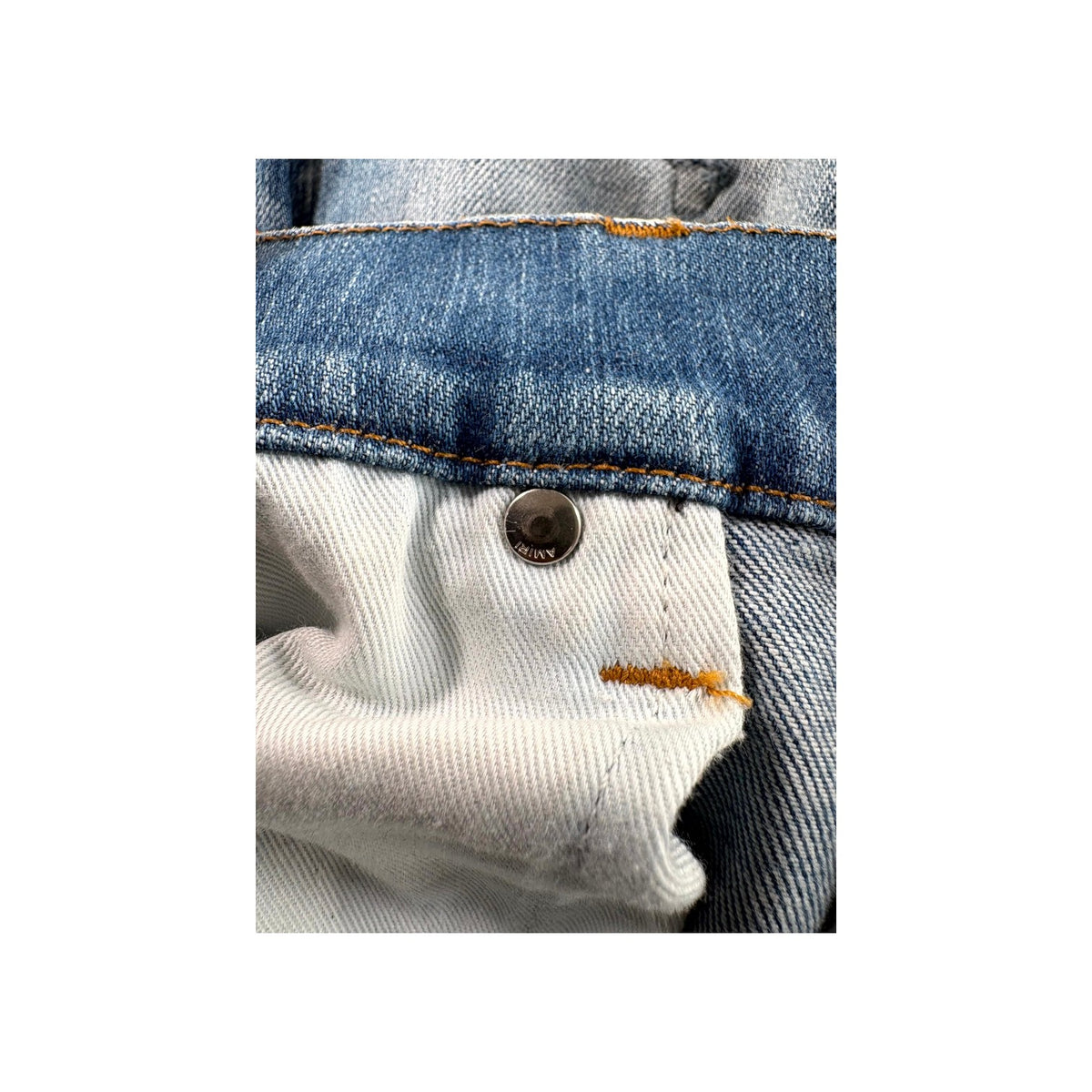 Amiri "MX1" Aloha Patch Light Wash Jeans