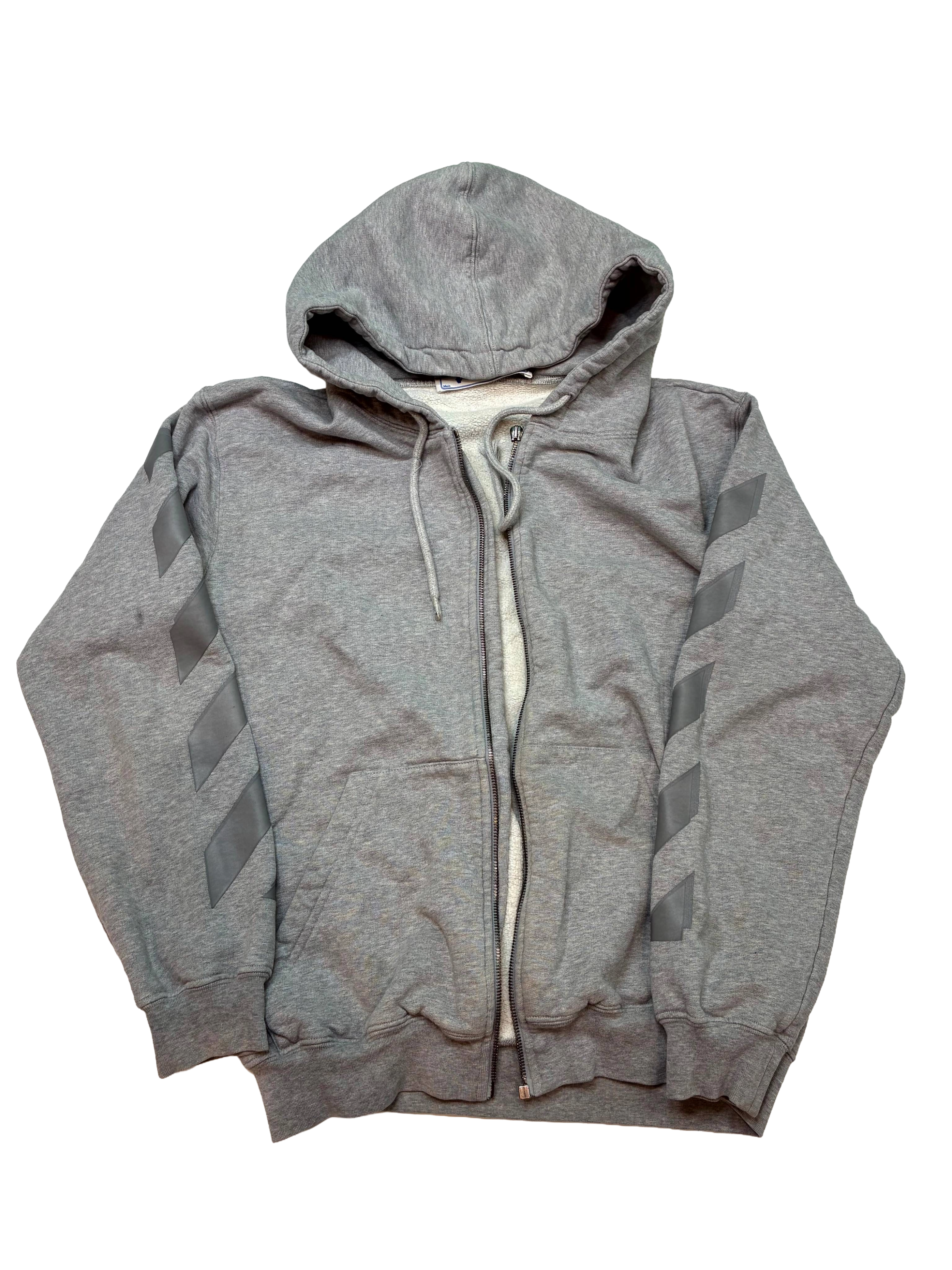 Off White Zip Up Grey (Broken Zipper) Used