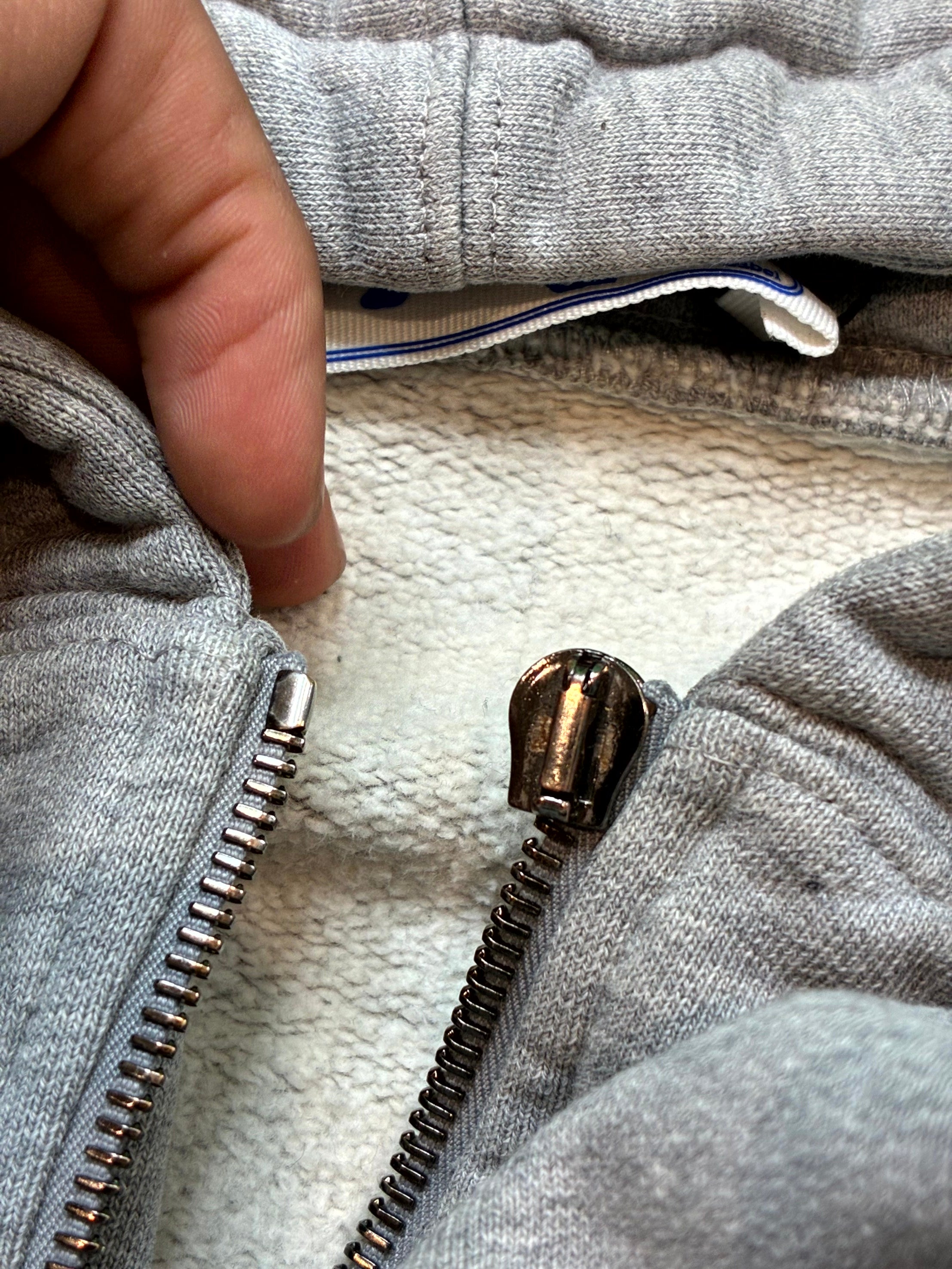 Off White Zip Up Grey (Broken Zipper) Used