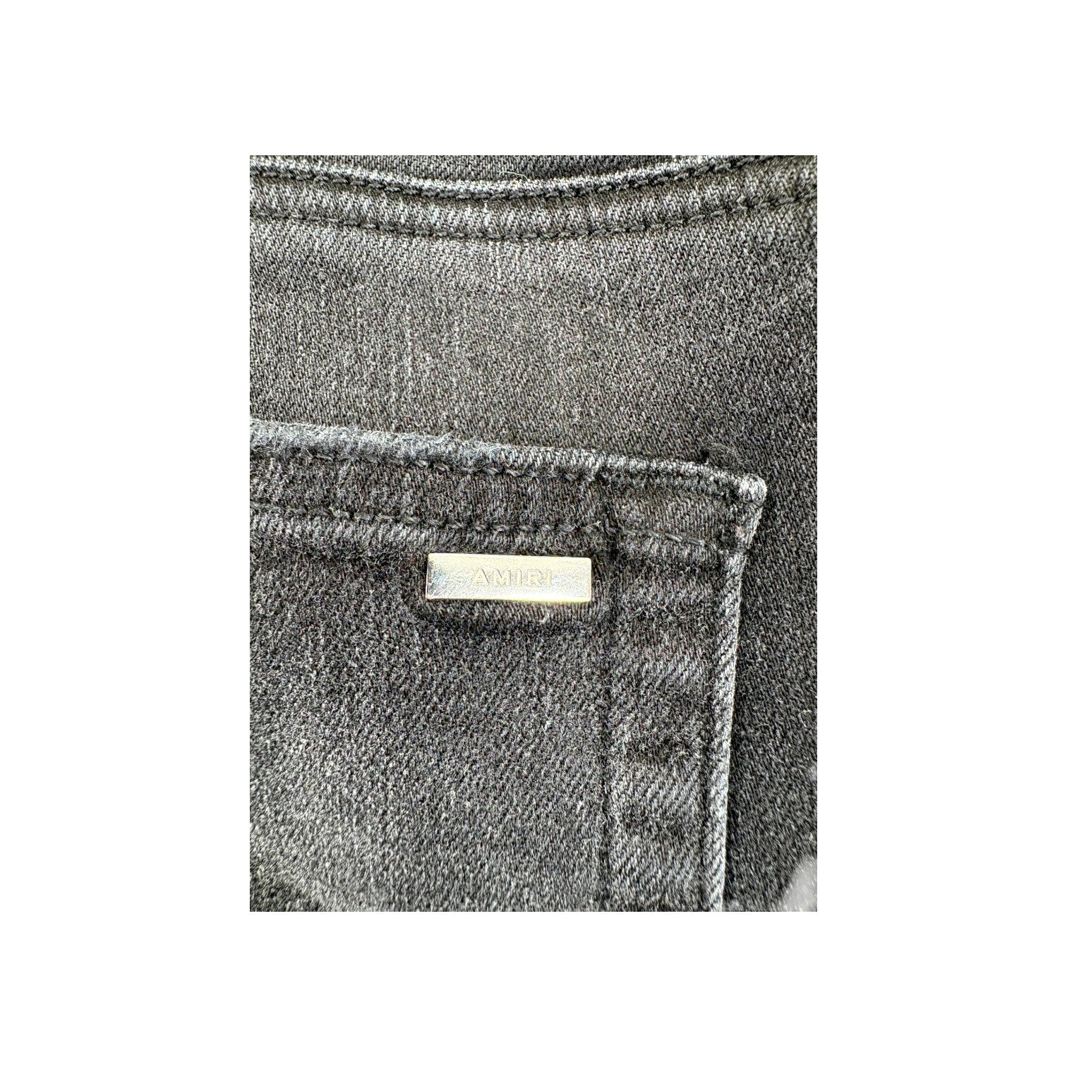 Amiri "MX1" Patch Black Wash & Red Jeans