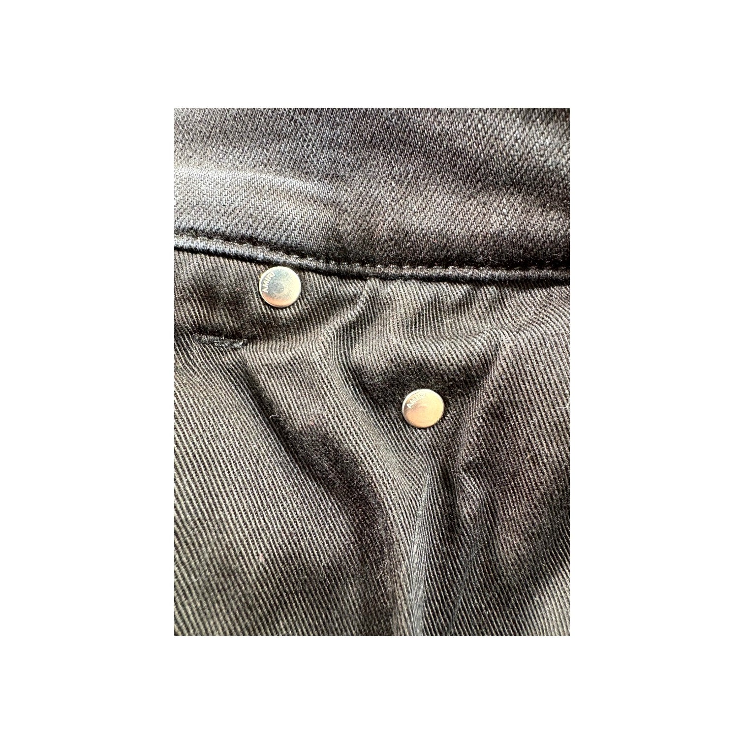Amiri "MX1" Patch Black Wash & Red Jeans