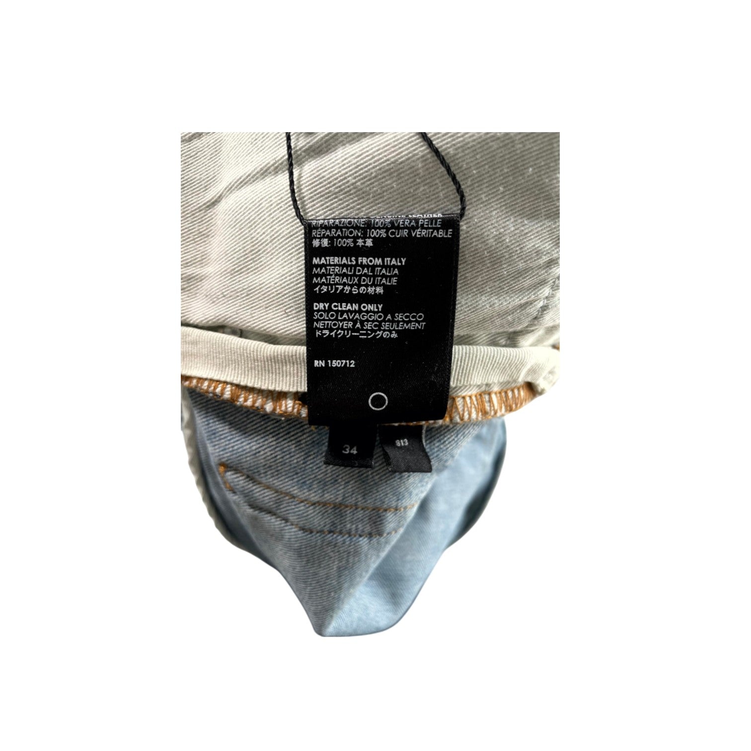 Amiri Side Logo Light Wash & White Jeans