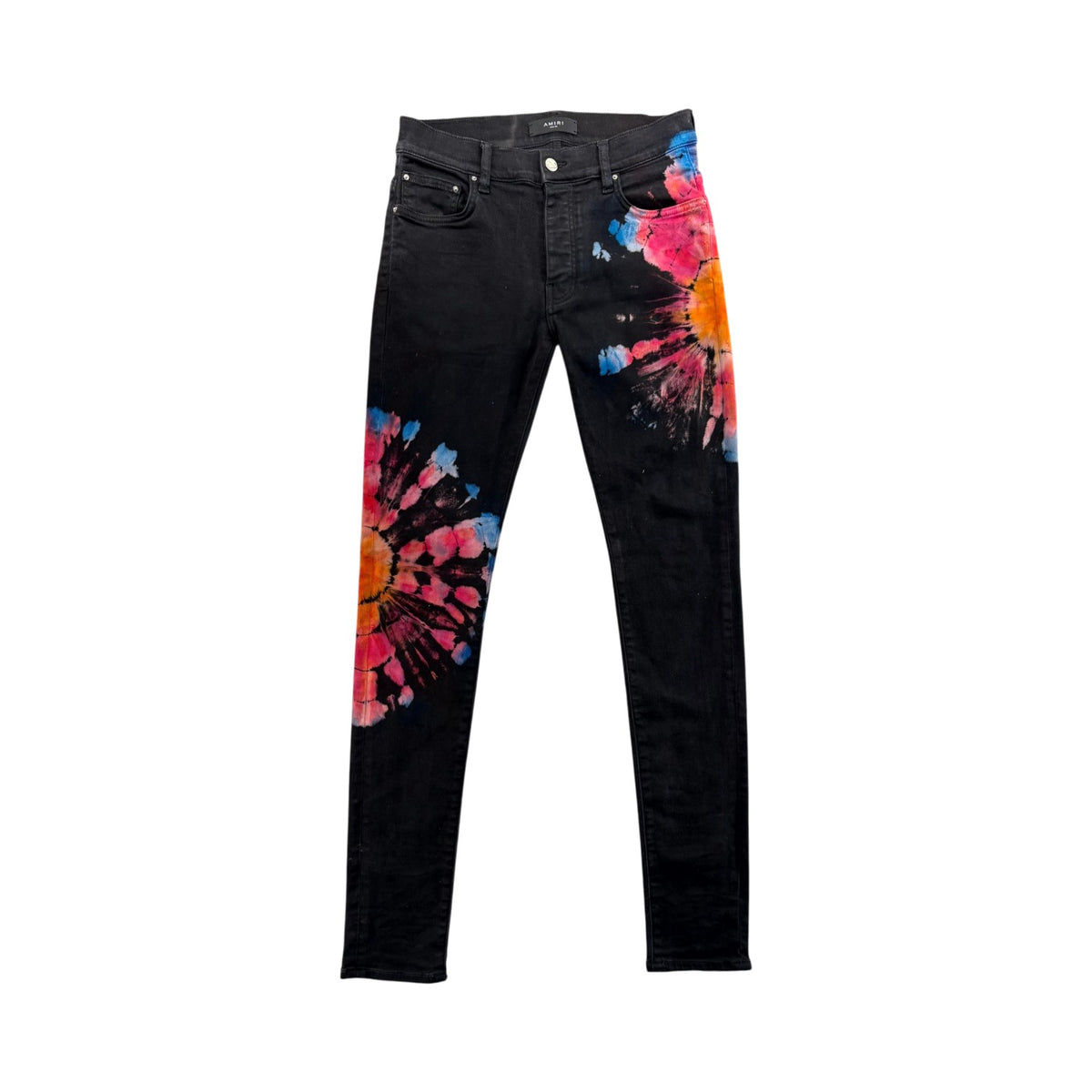 Amiri Tie Dye Black Jeans