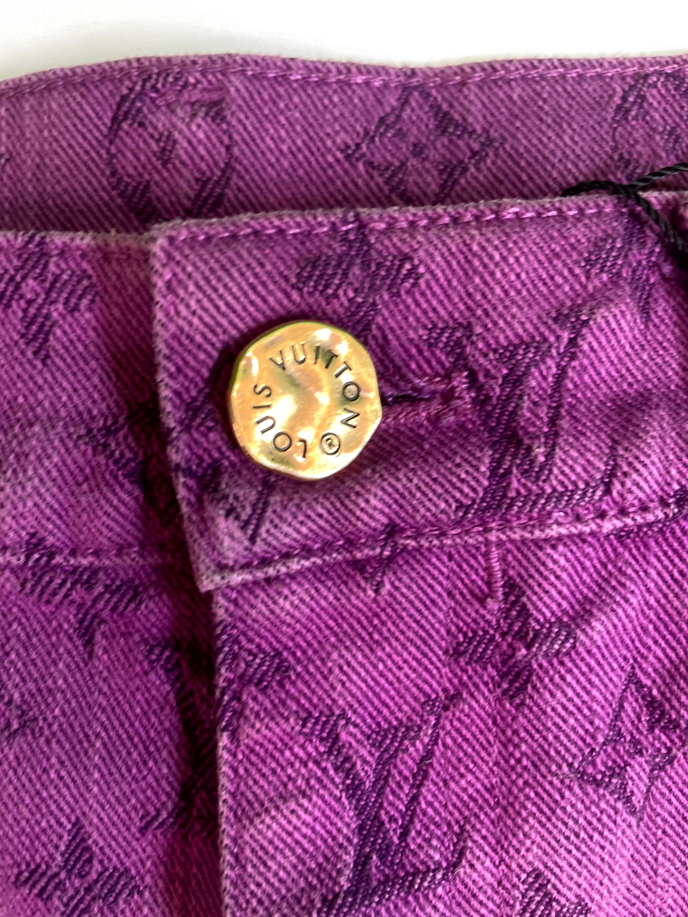 Louis Vuitton 'Monogram Denim' Purple Jeans