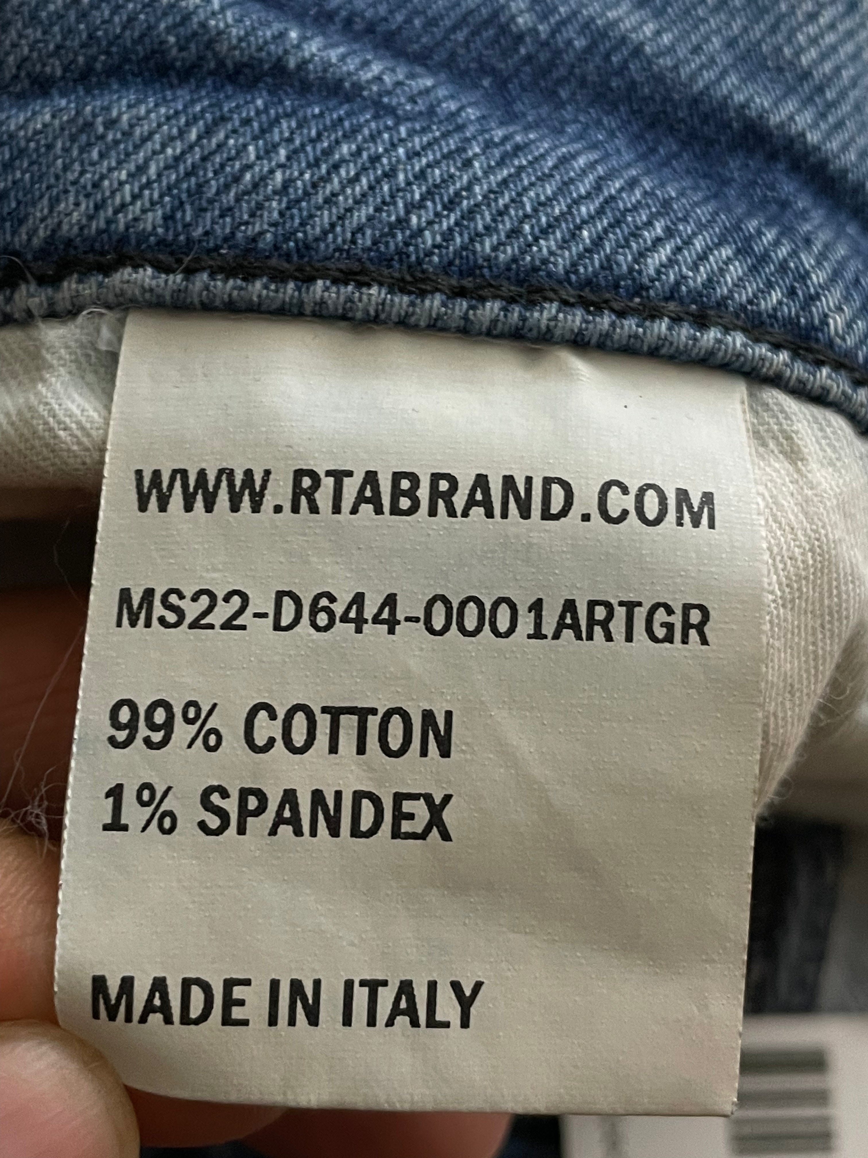 RTA Ripped Writing Light Wash Blue Jeans