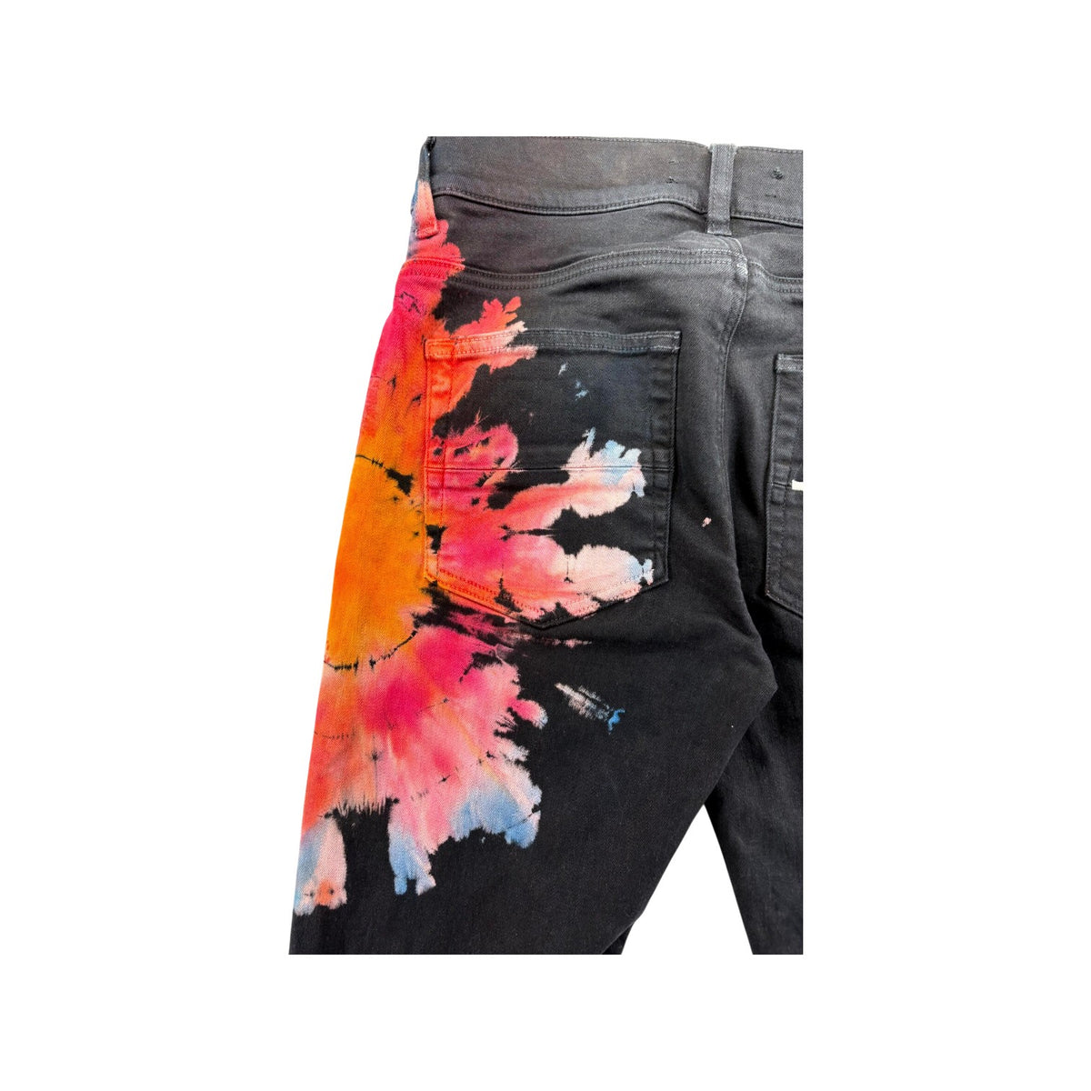 Amiri Tie Dye Black Jeans