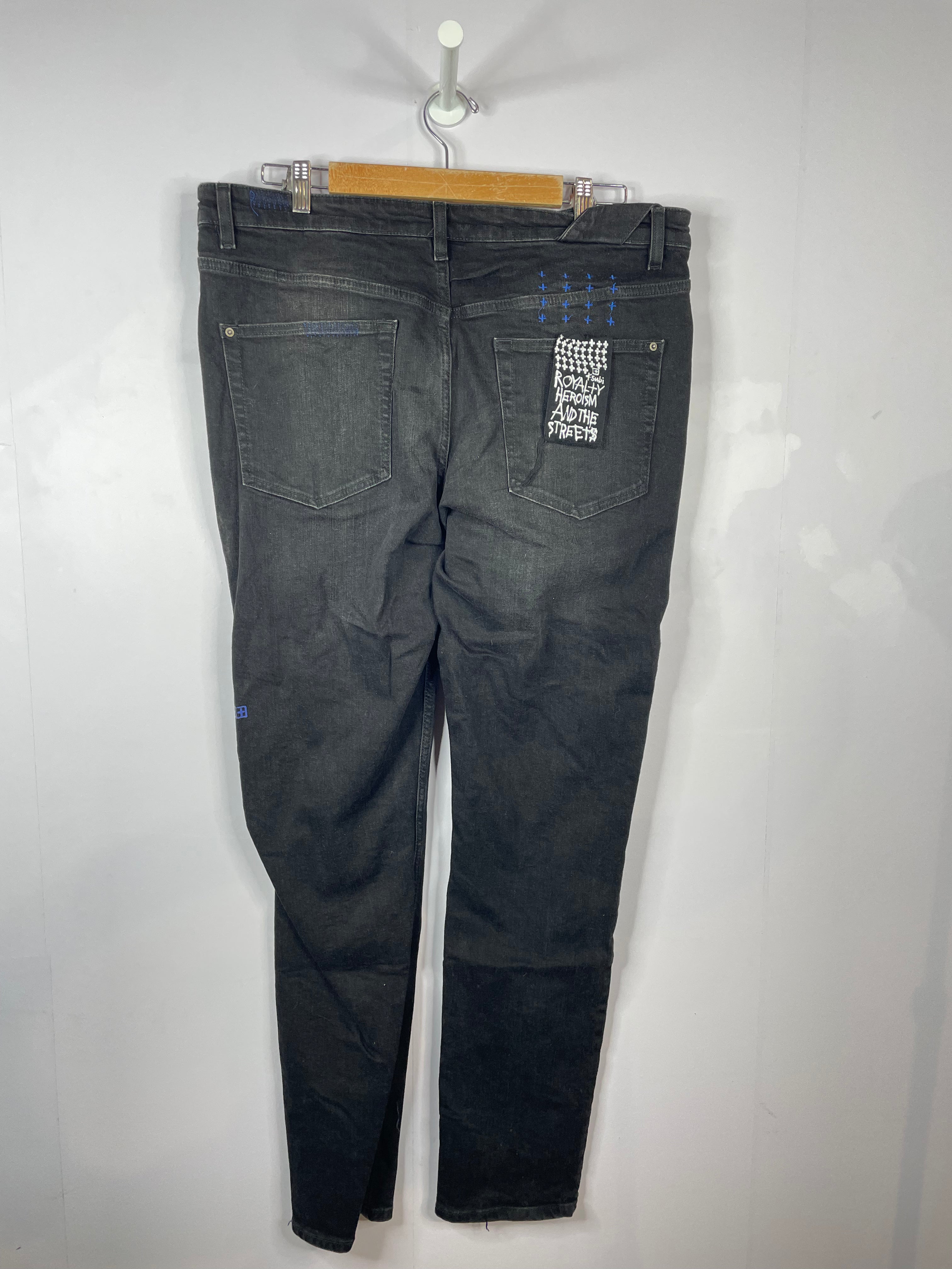 Ksubi Black & Blue Ripped Jeans