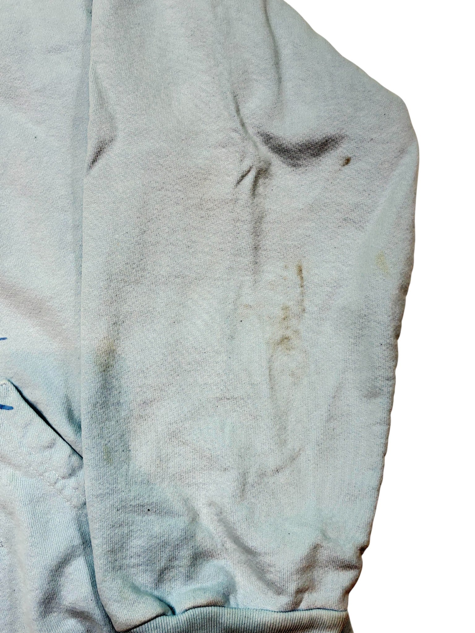 Sp5der Grey Blue Rhinestone Hoodie