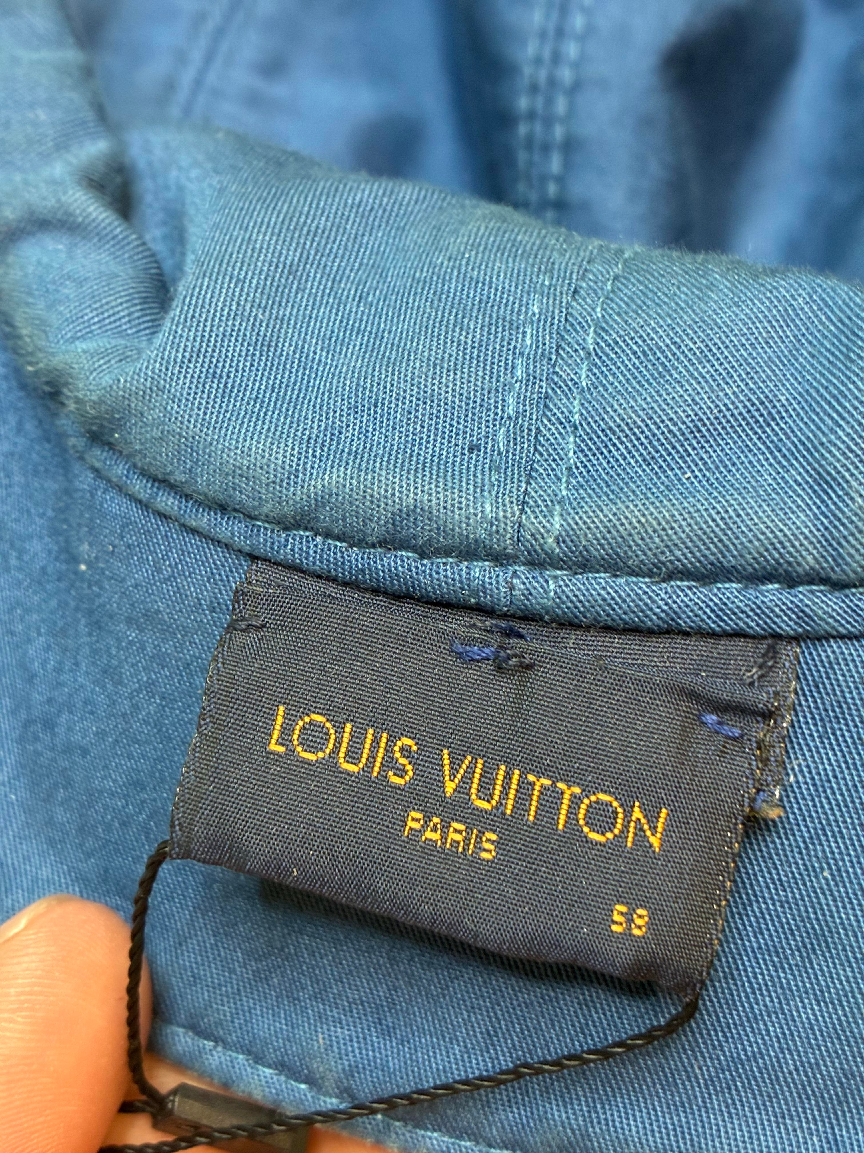LV Denim Monogram Bucket Hat