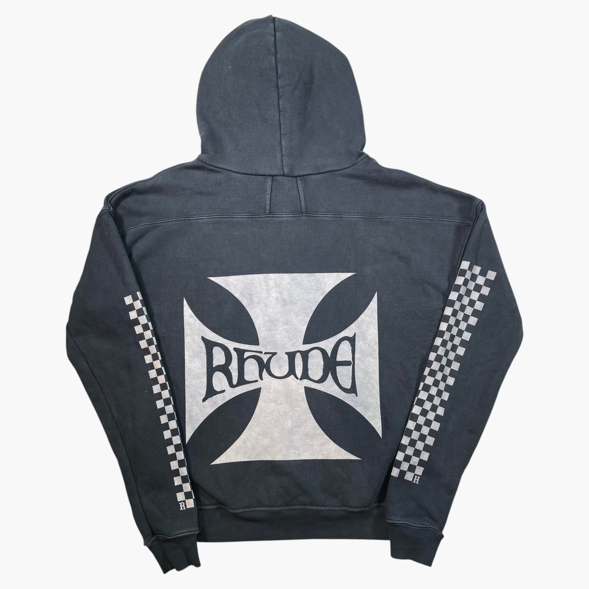Rhude Plus Cross Logo Black Hoodie