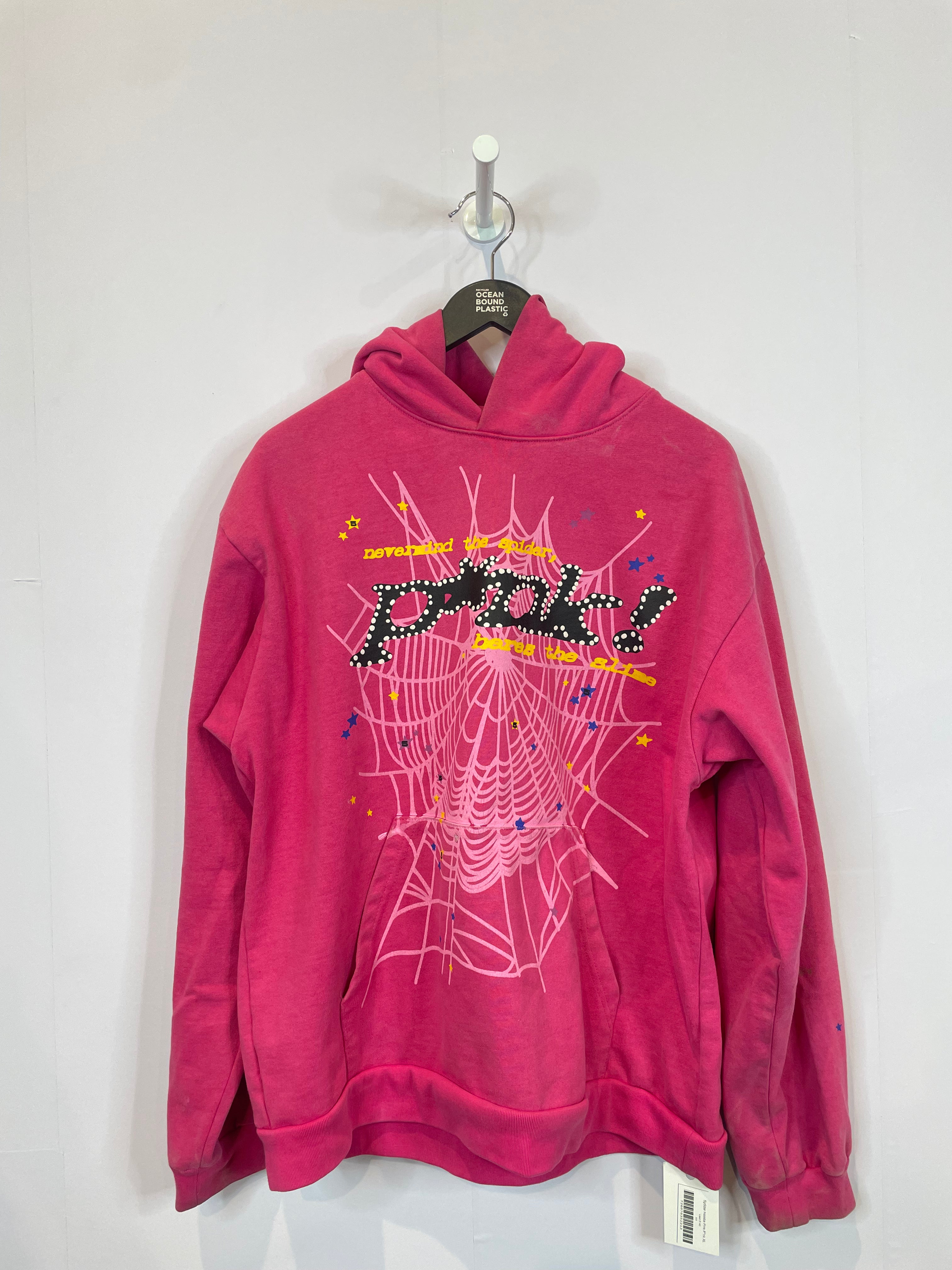 Sp5der Hoodie Pink P*nk Used XL