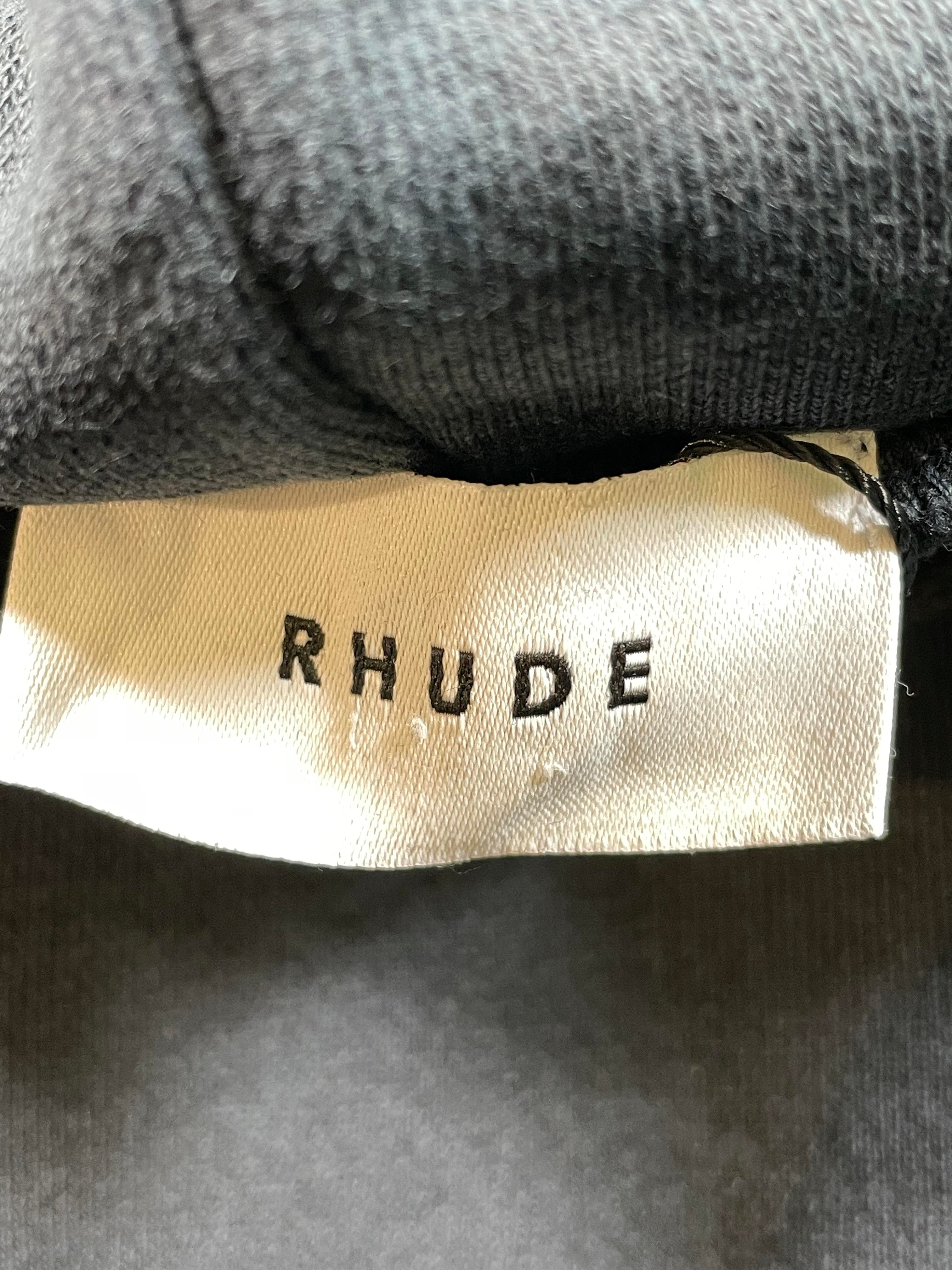 Rhude Plus Cross Logo Black Hoodie
