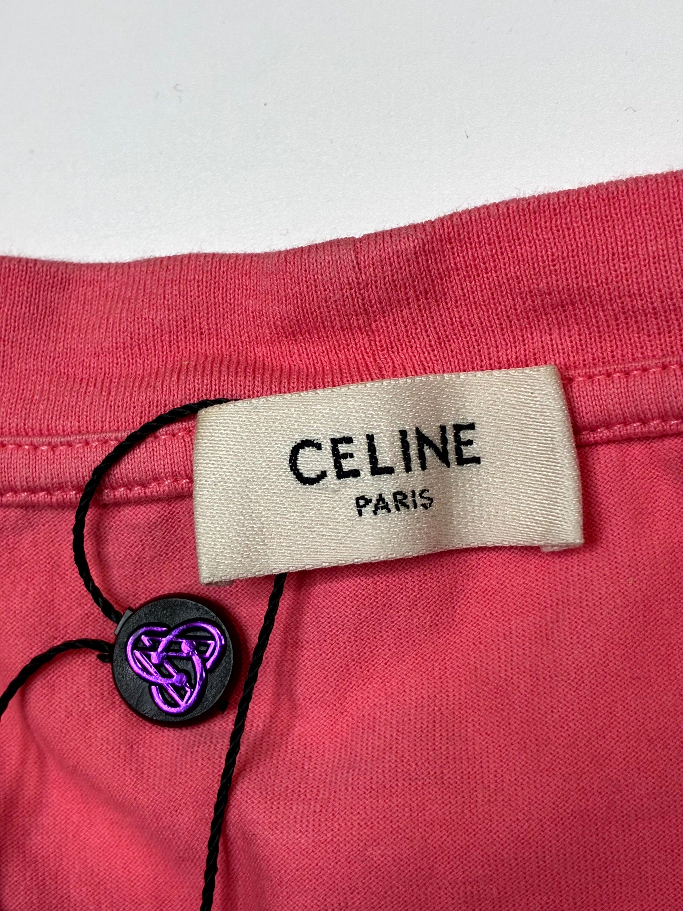 Celine Pink & White Tee