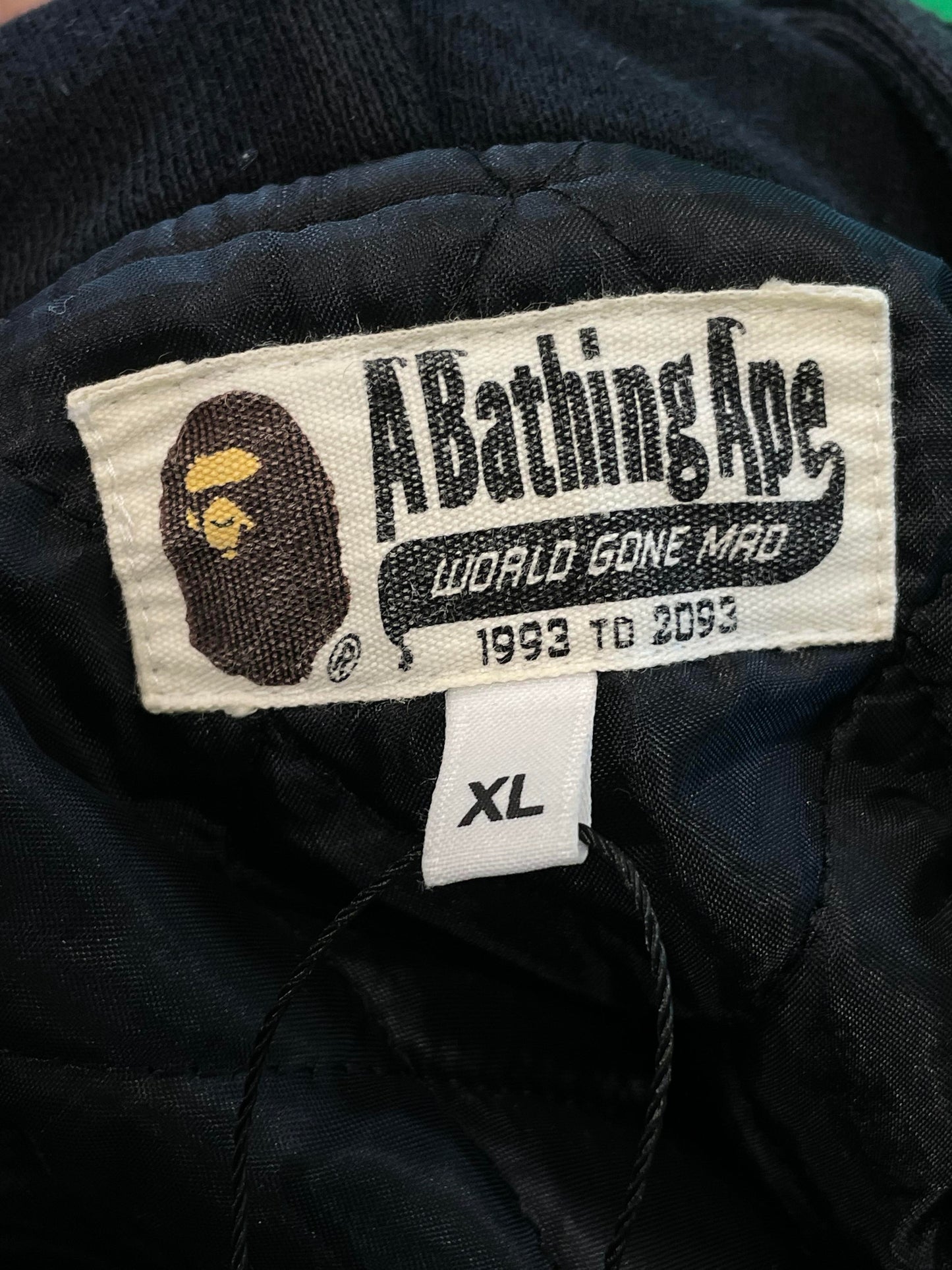 BAPE Shark Varsity Jacket Black White Grey Camo