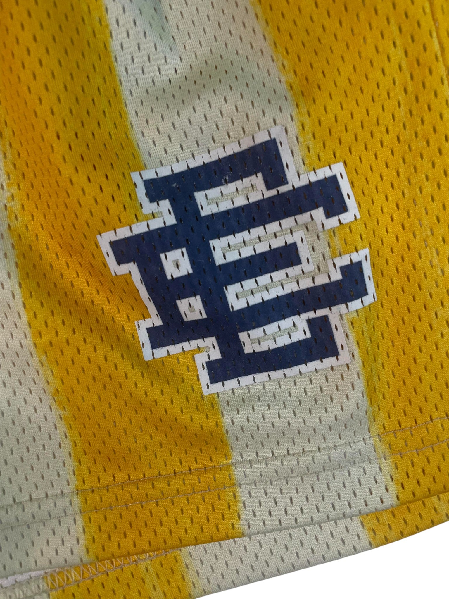 Eric Emanuel Yellow & Navy Stripe Shorts