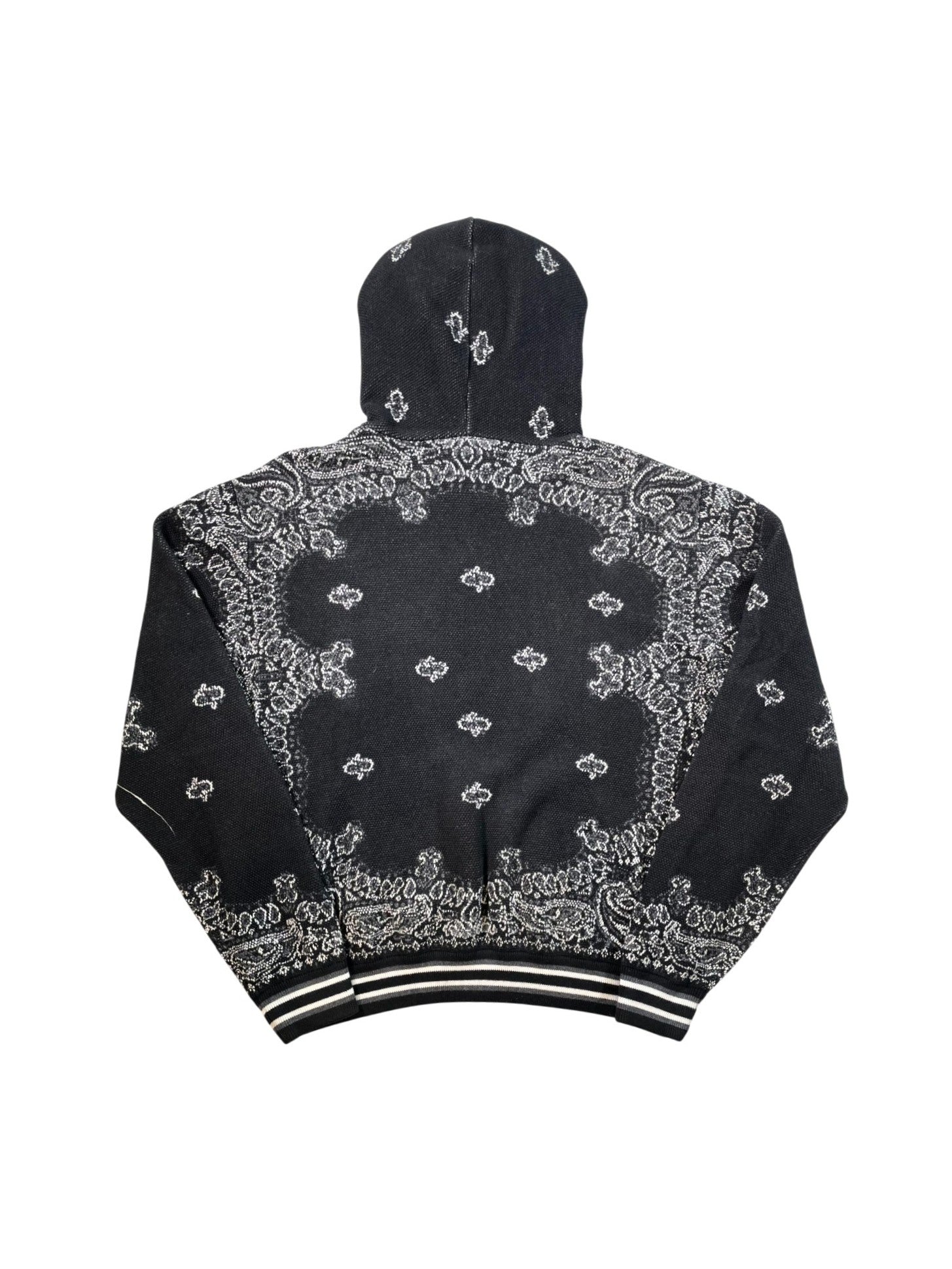 Amiri "MA Knit Paisley" Black Hoodie