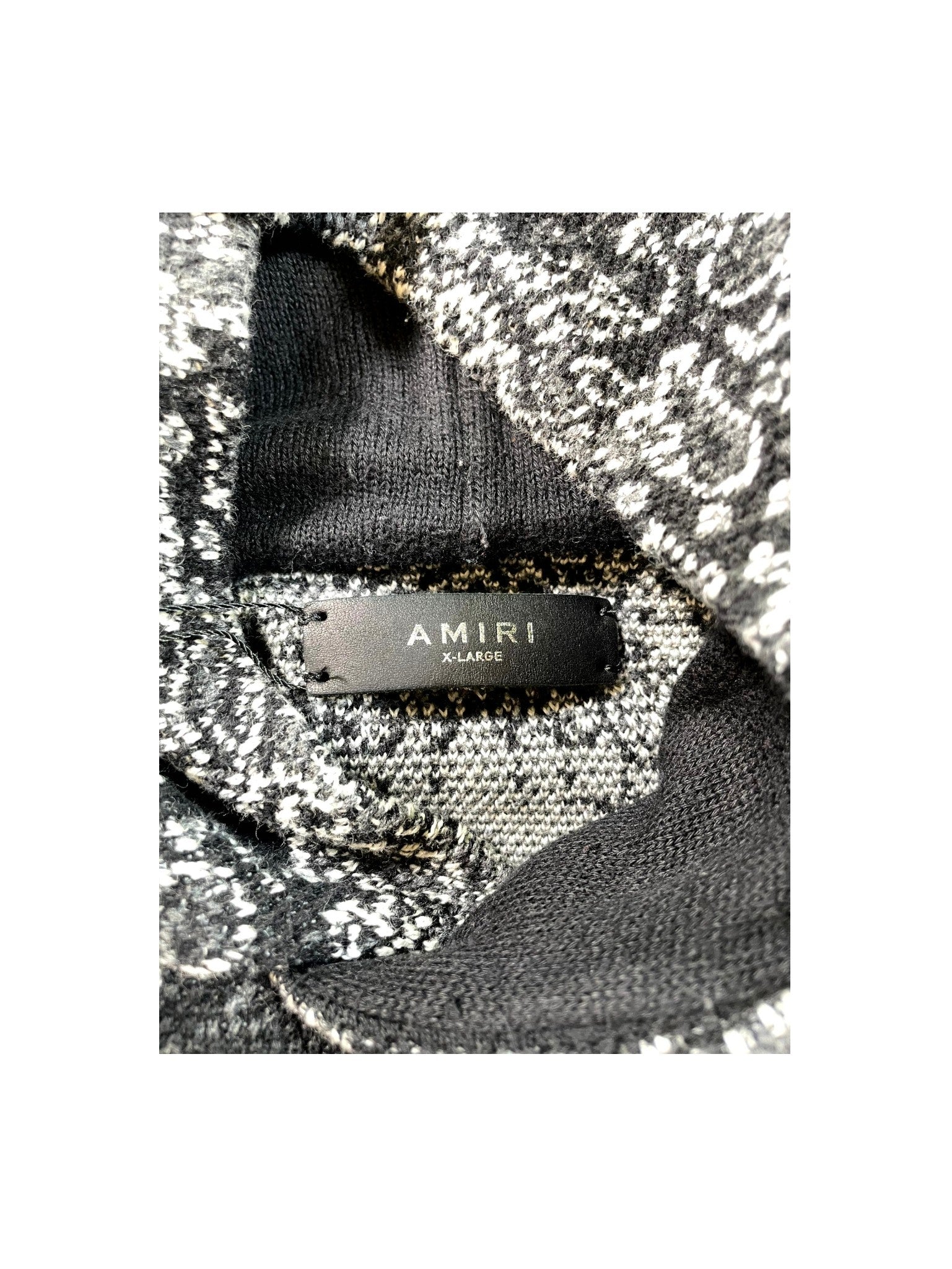 Amiri "MA Knit Paisley" Black Hoodie