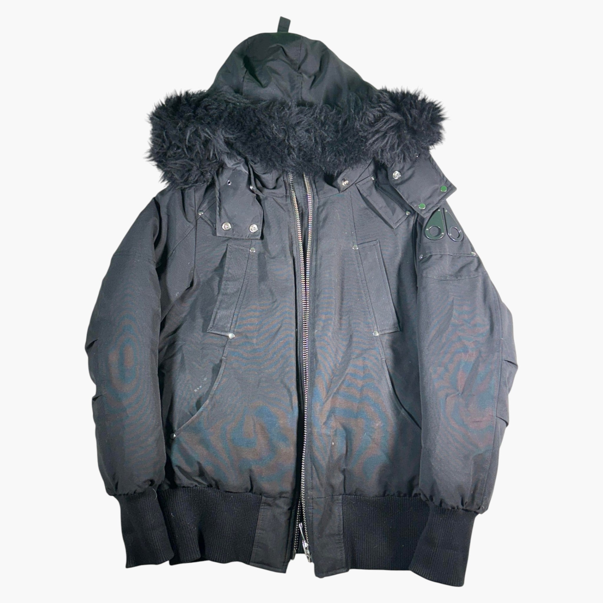 Moose Knuckles Black Bomber Jacket