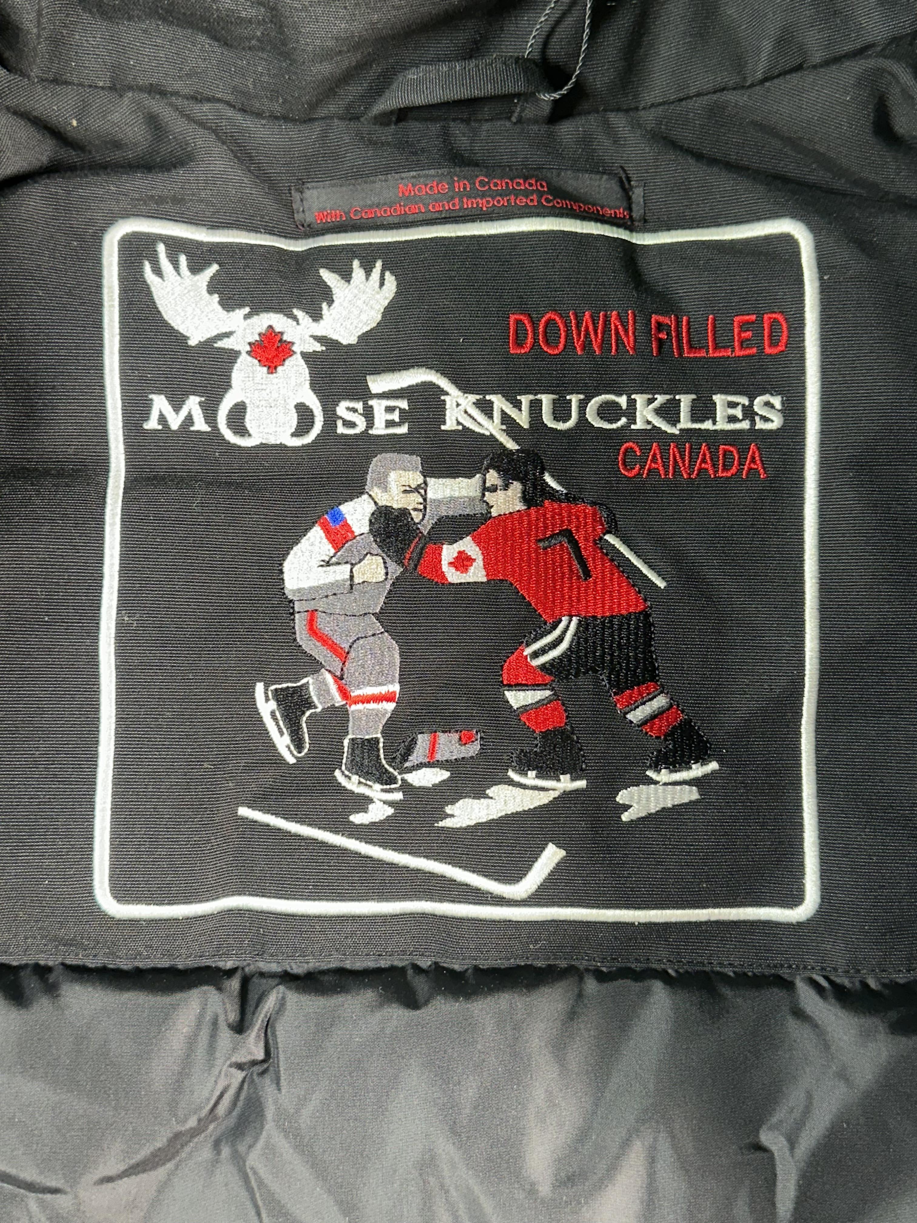 Moose Knuckles Black Bomber Jacket