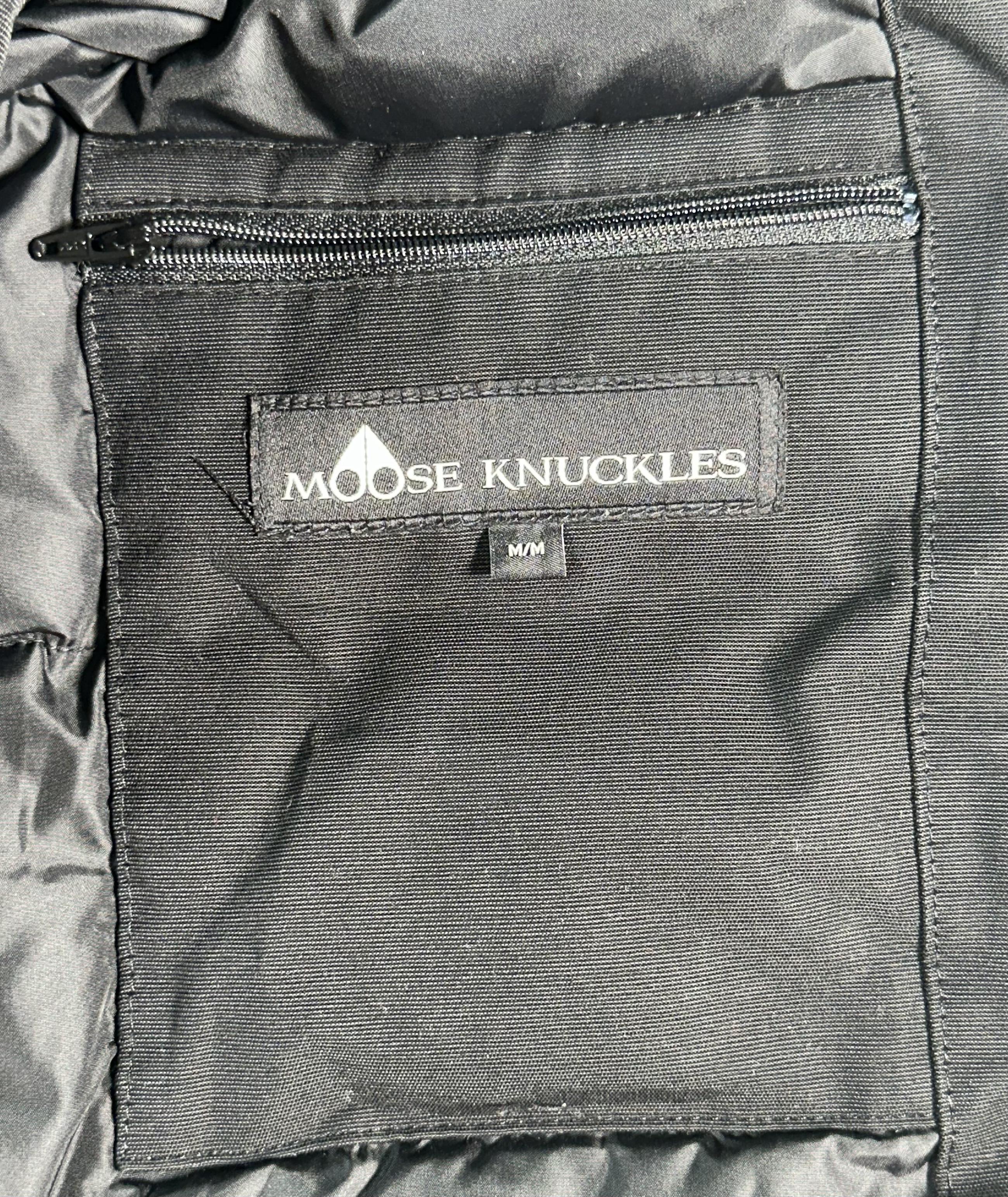 Moose Knuckles Black Bomber Jacket
