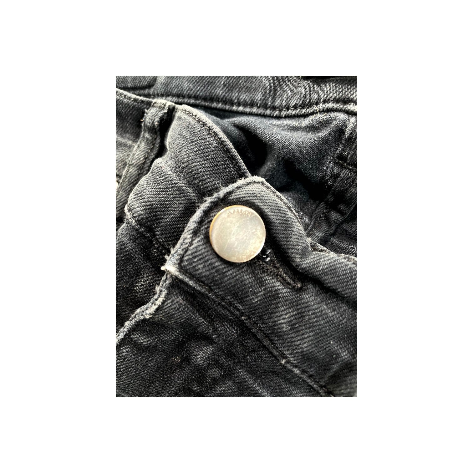 Amiri "MX1" Faded Patch (Repaired) Black Jeans