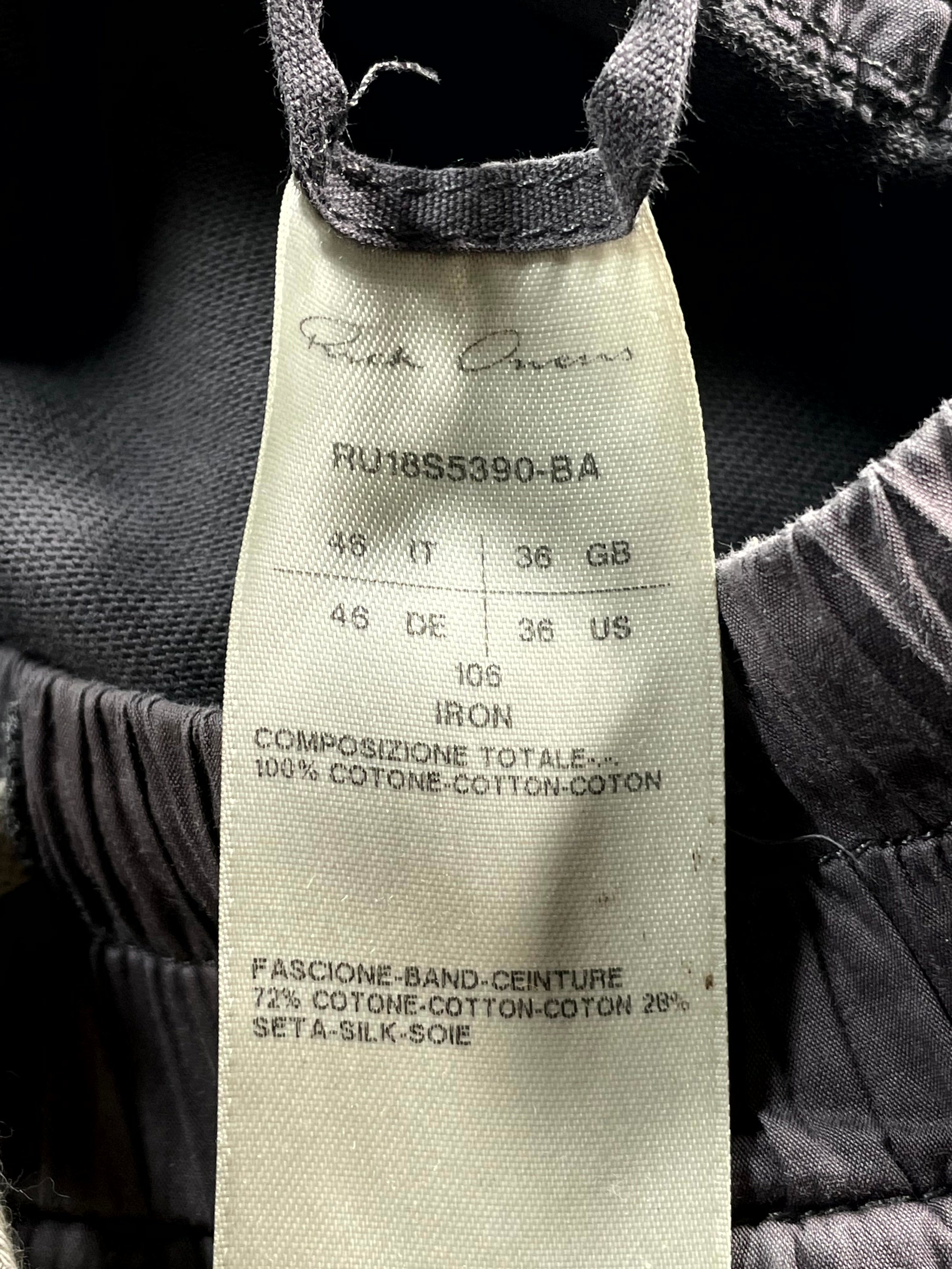 Rick Owens Grey Cargo Pants