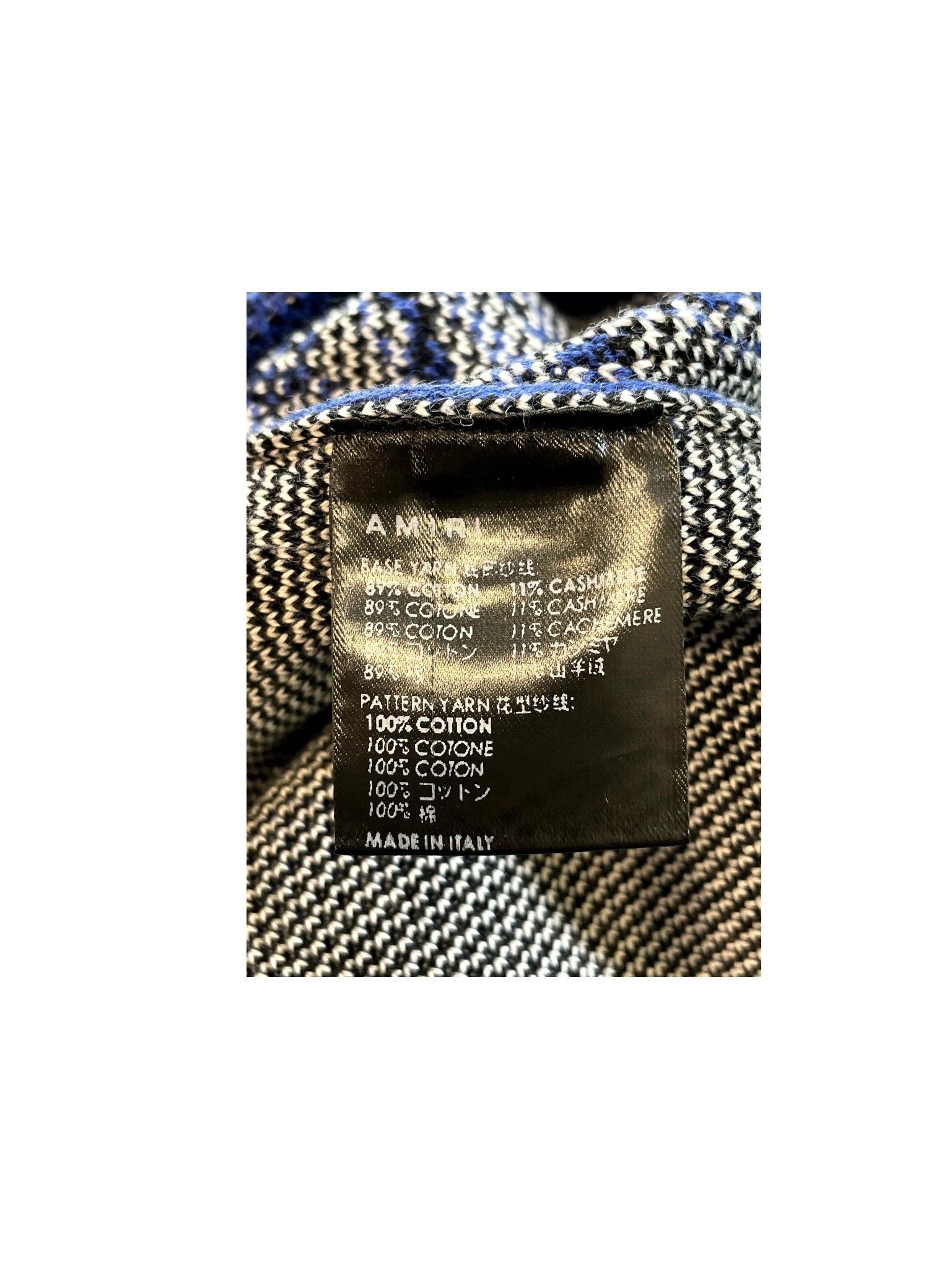 Amiri "MA Knit Paisley" Blue Sweats