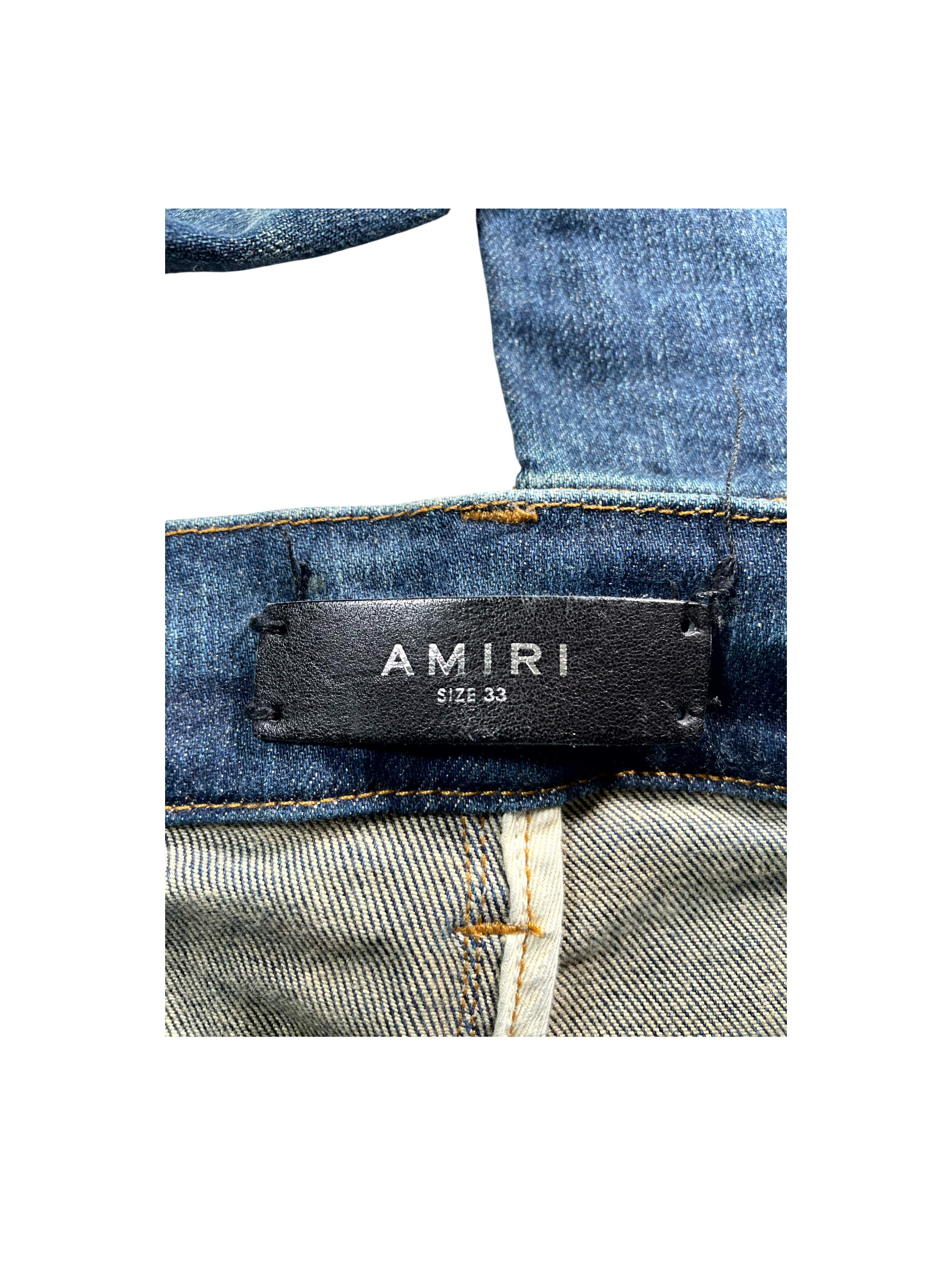 Amiri Old English Dark Wash & Navy Jeans