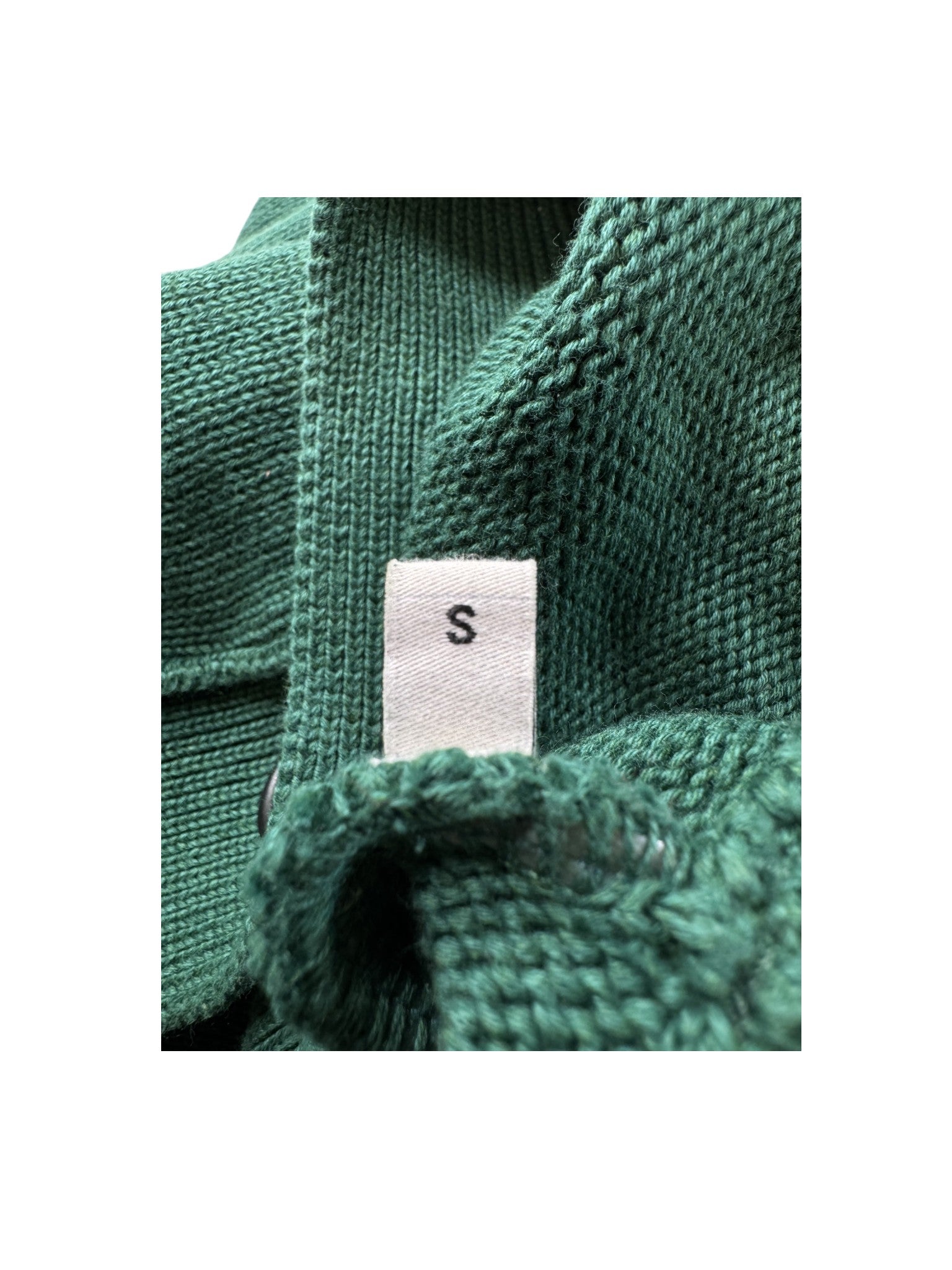Ami Button Up Green & Red Cardigan Sweater