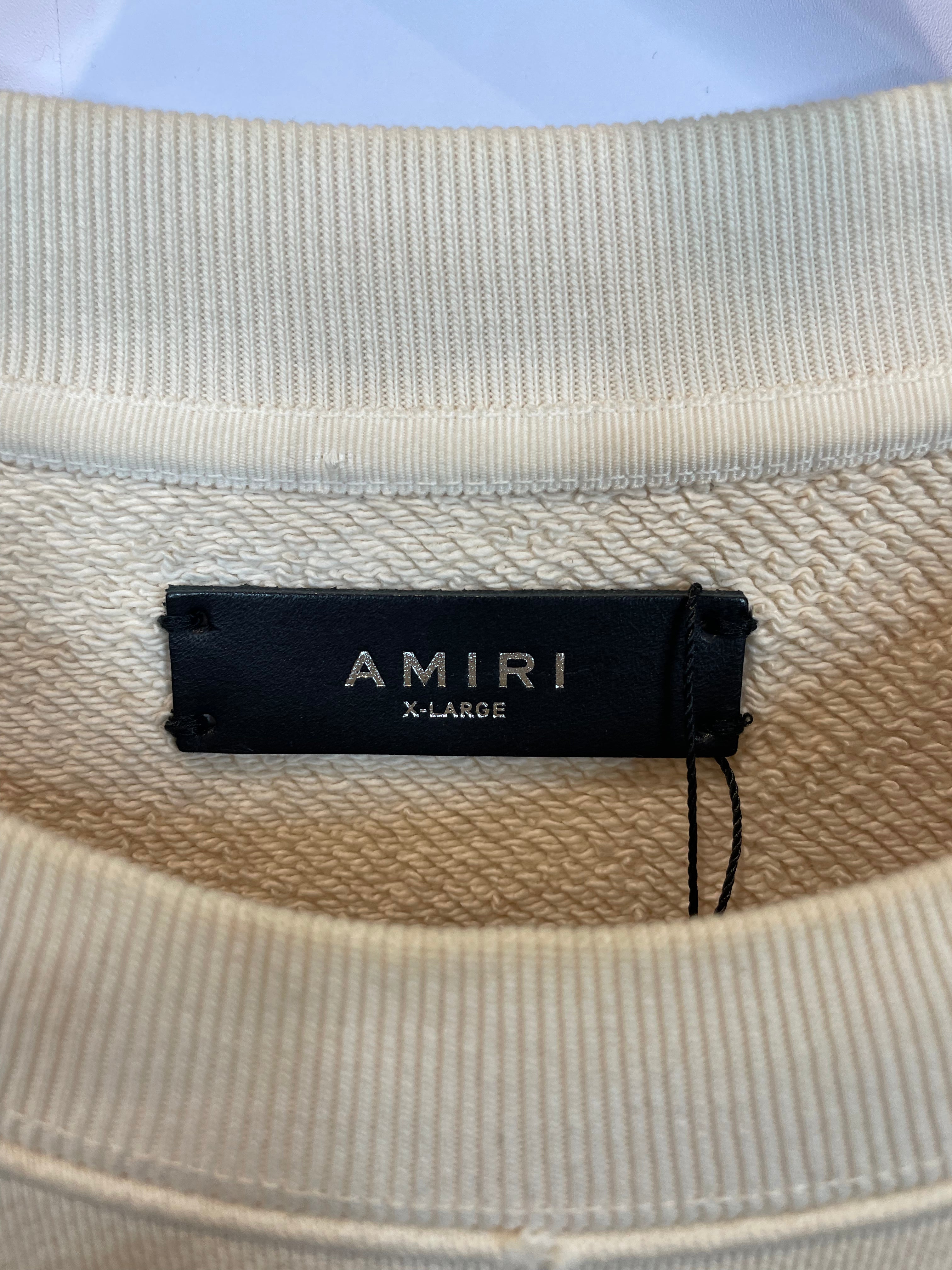 Amiri Crewneck Cream Blue Paisley Used XL