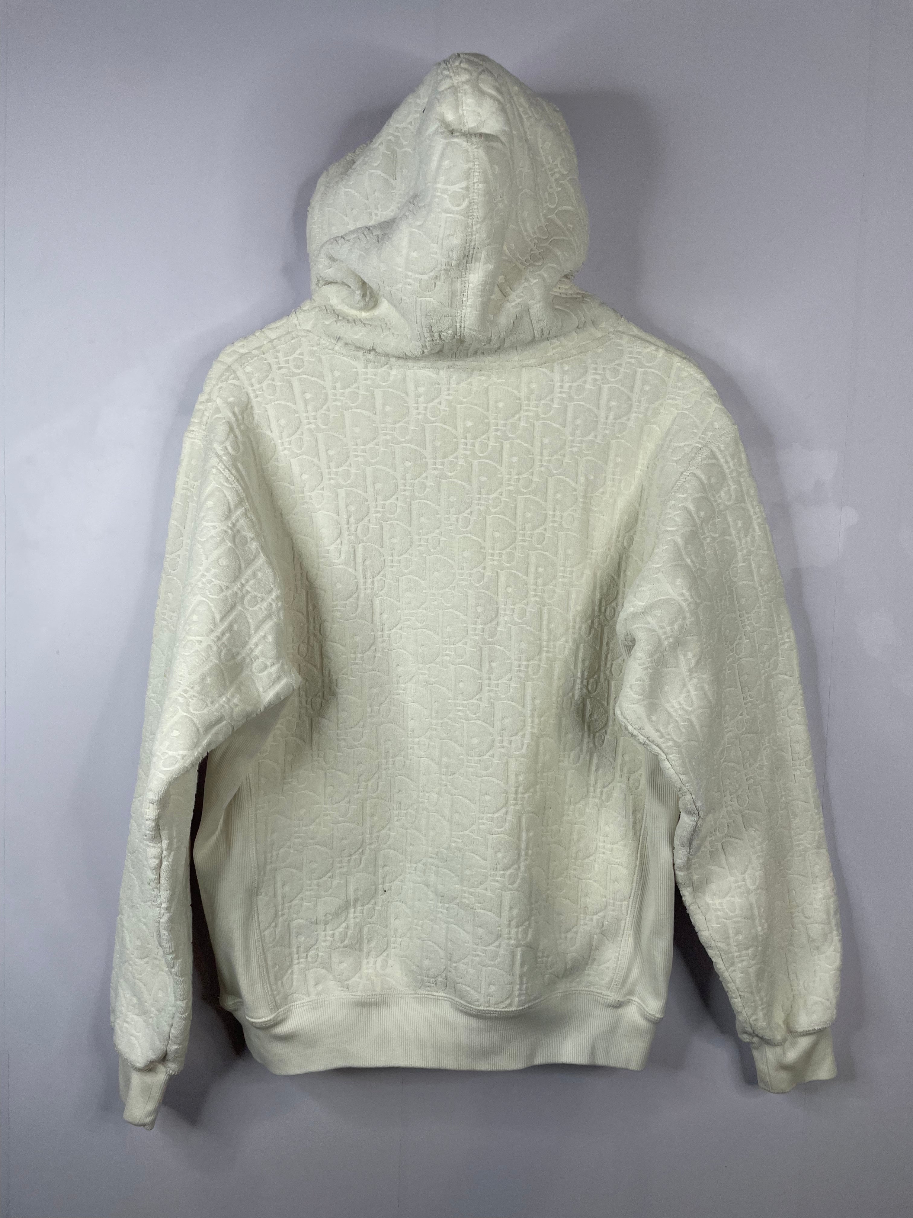 Dior White Towel Hoodie