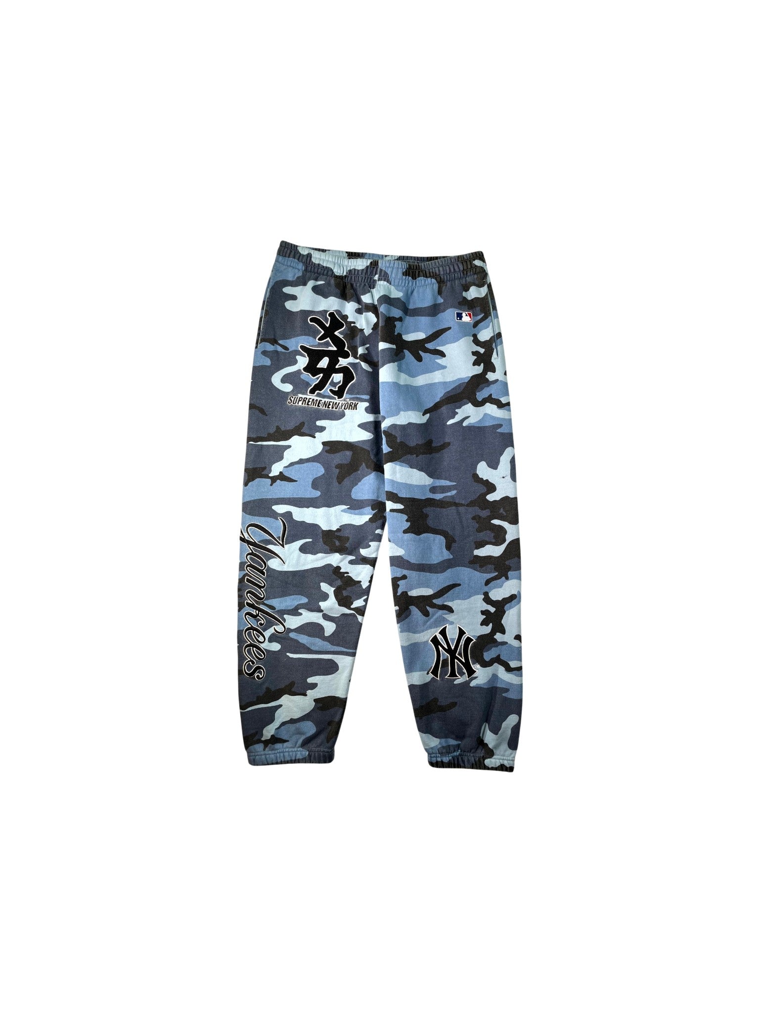 Supreme x Yankees Camo Blue Sweats