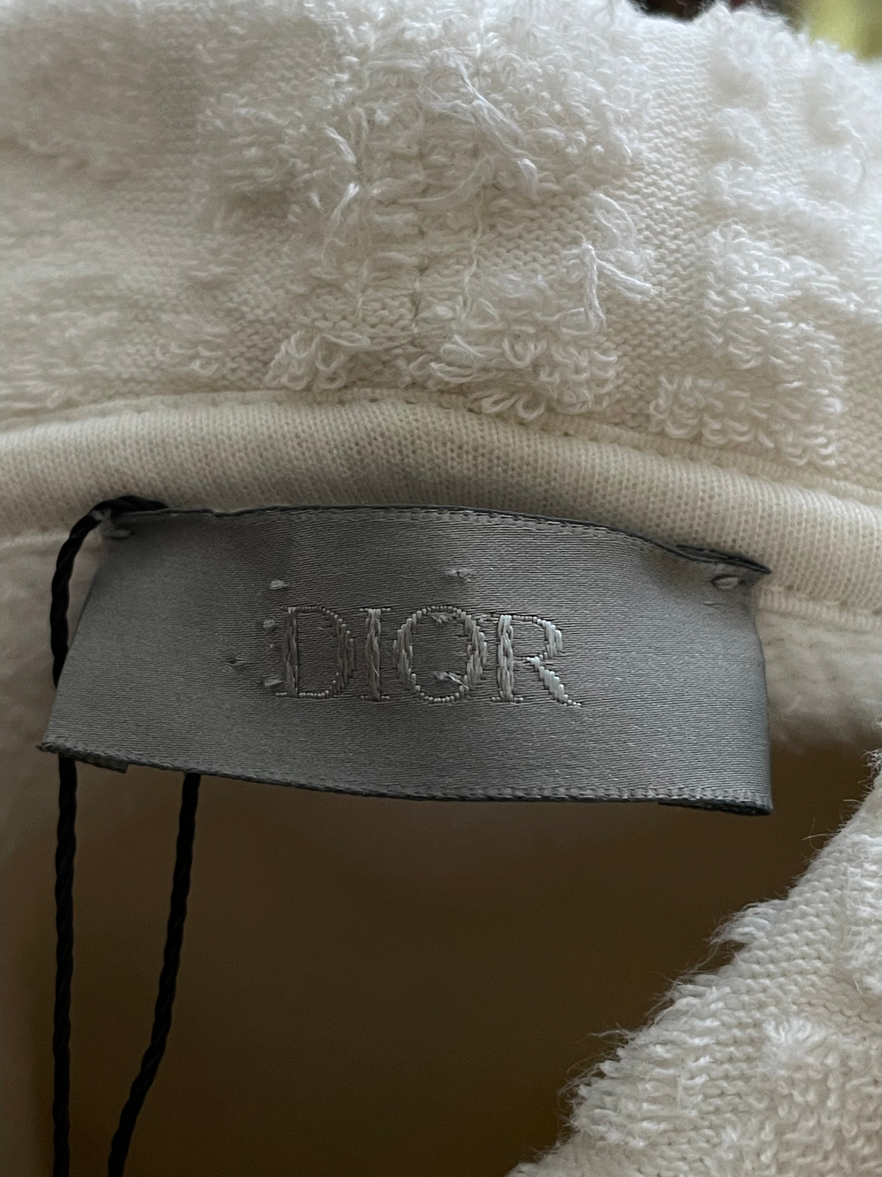 Dior White Towel Hoodie