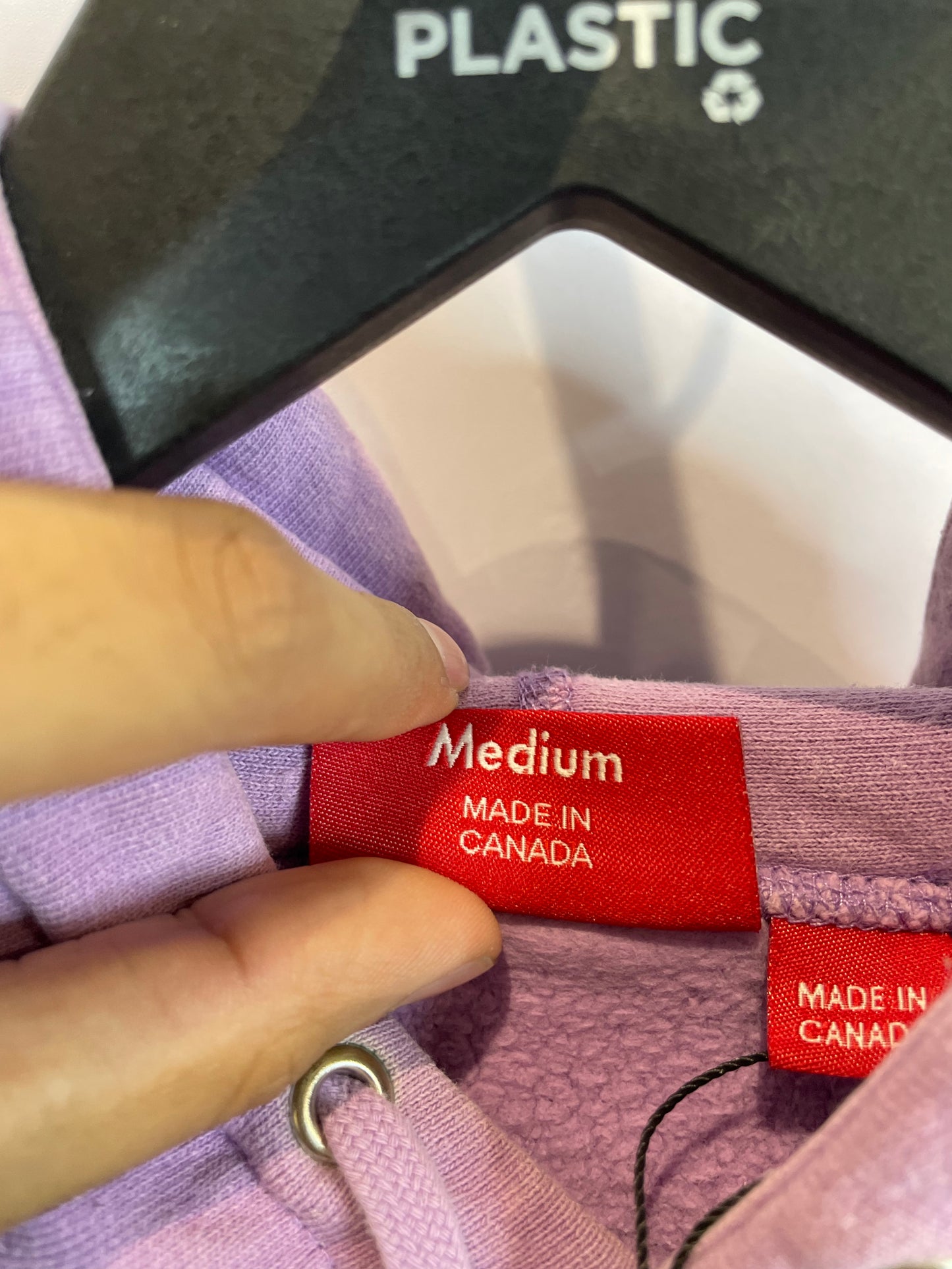 Supreme Sleeve Logo Hoodie Purple White Used Medium