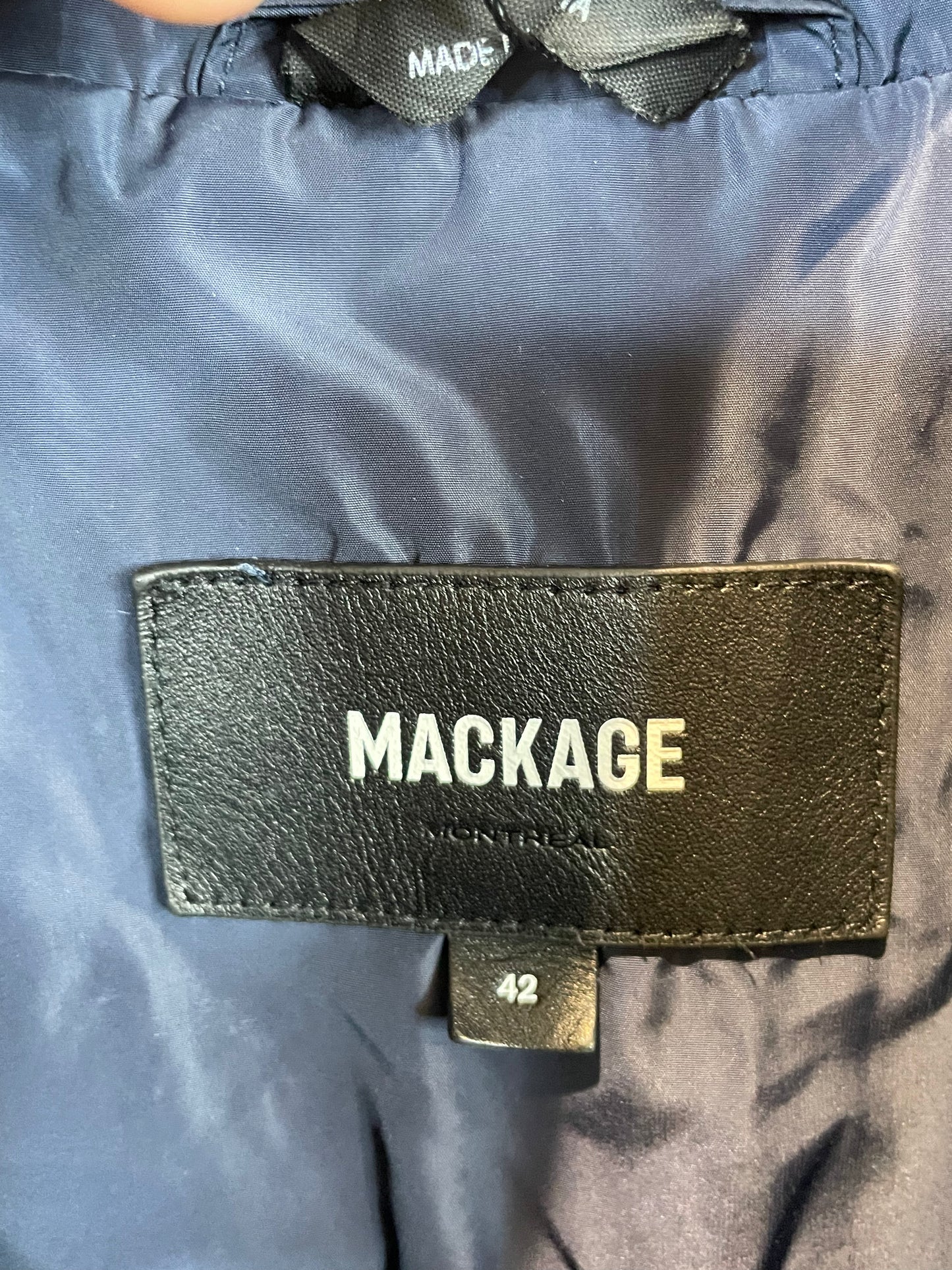 Mackage Parka Navy Used 42 (US XL)