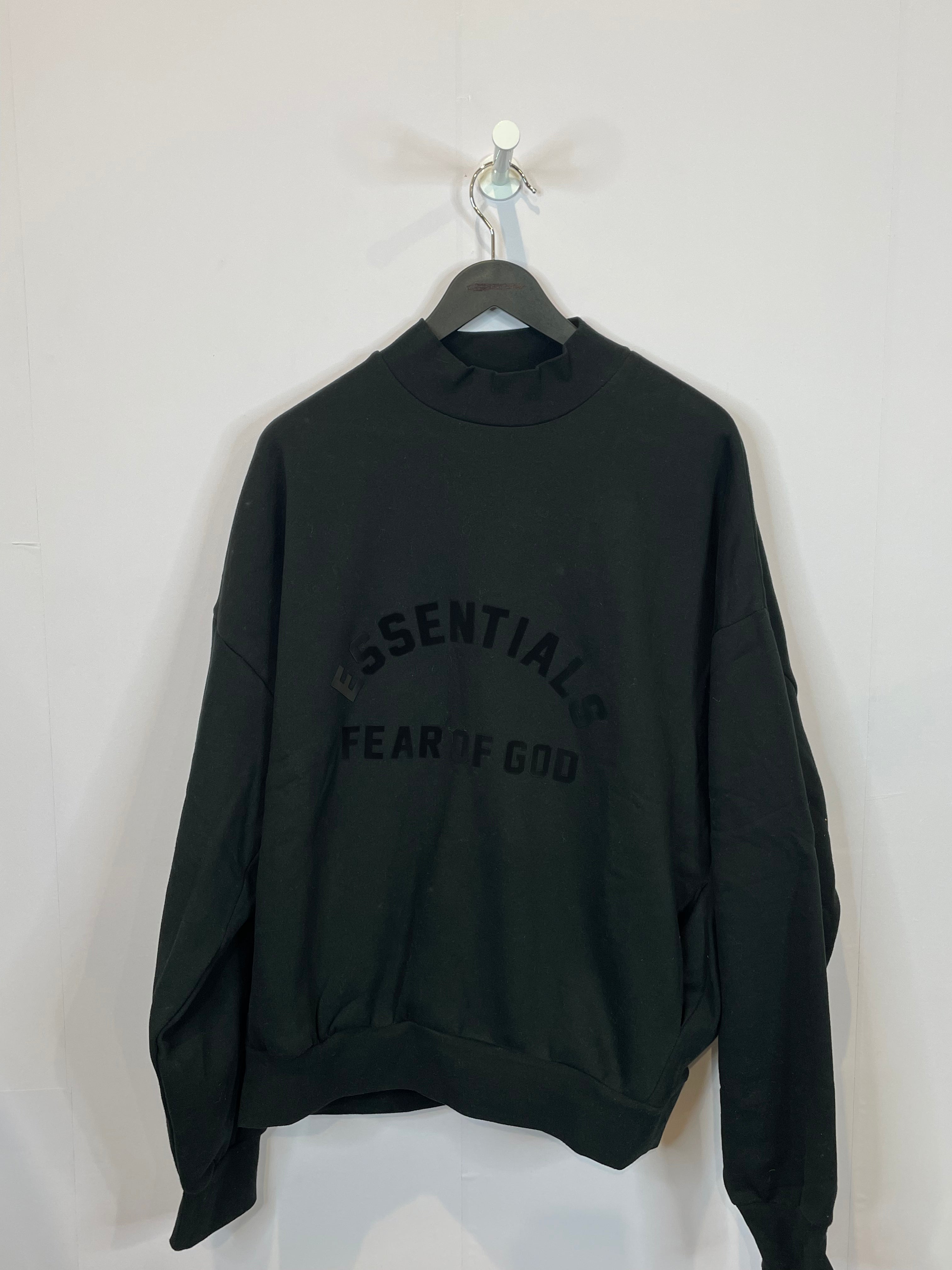 Essentials Crewneck Jet Black New With Tags Large