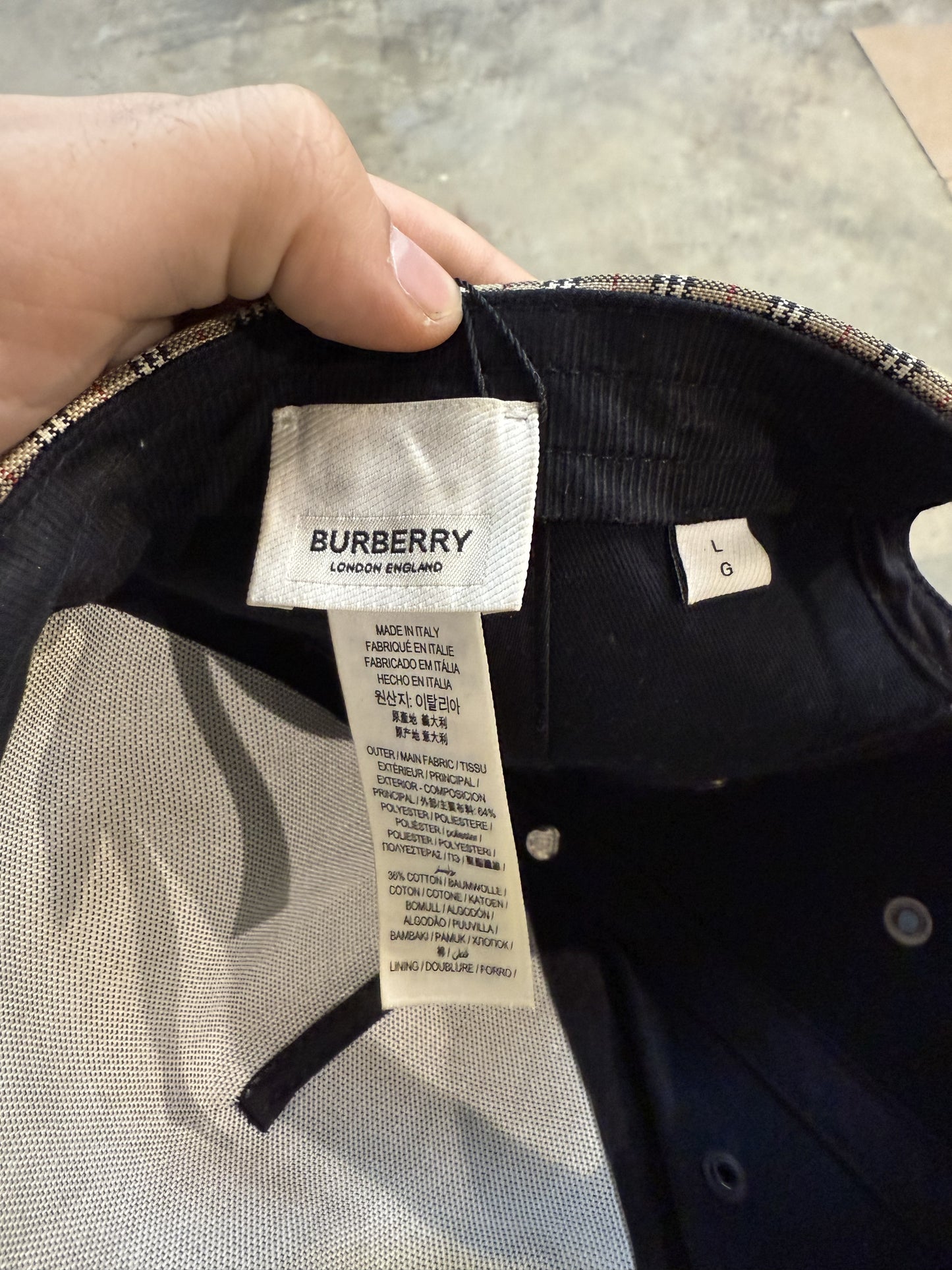 Burberry Monogram Cap Brown Used Large