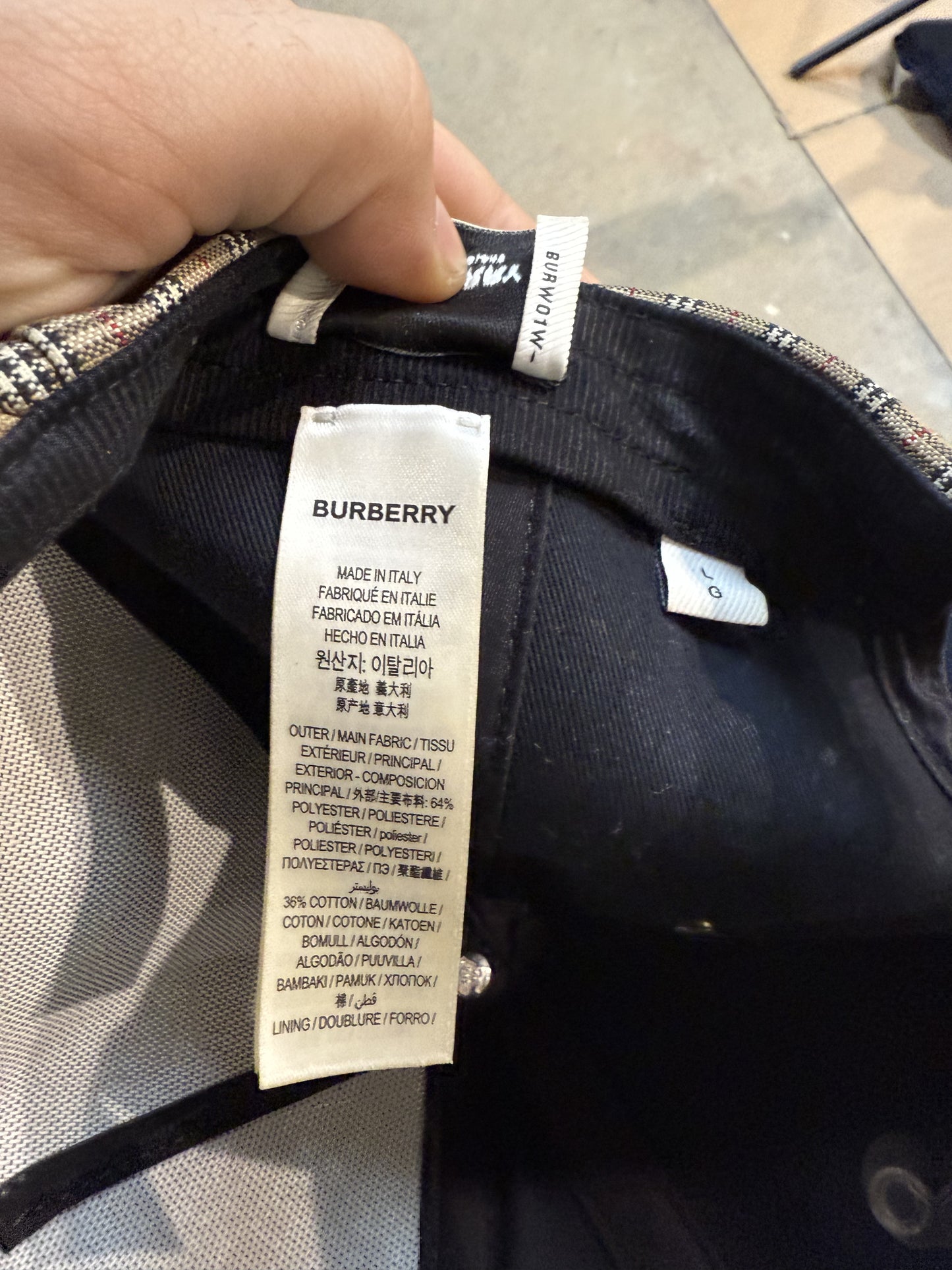Burberry Monogram Cap Brown Used Large